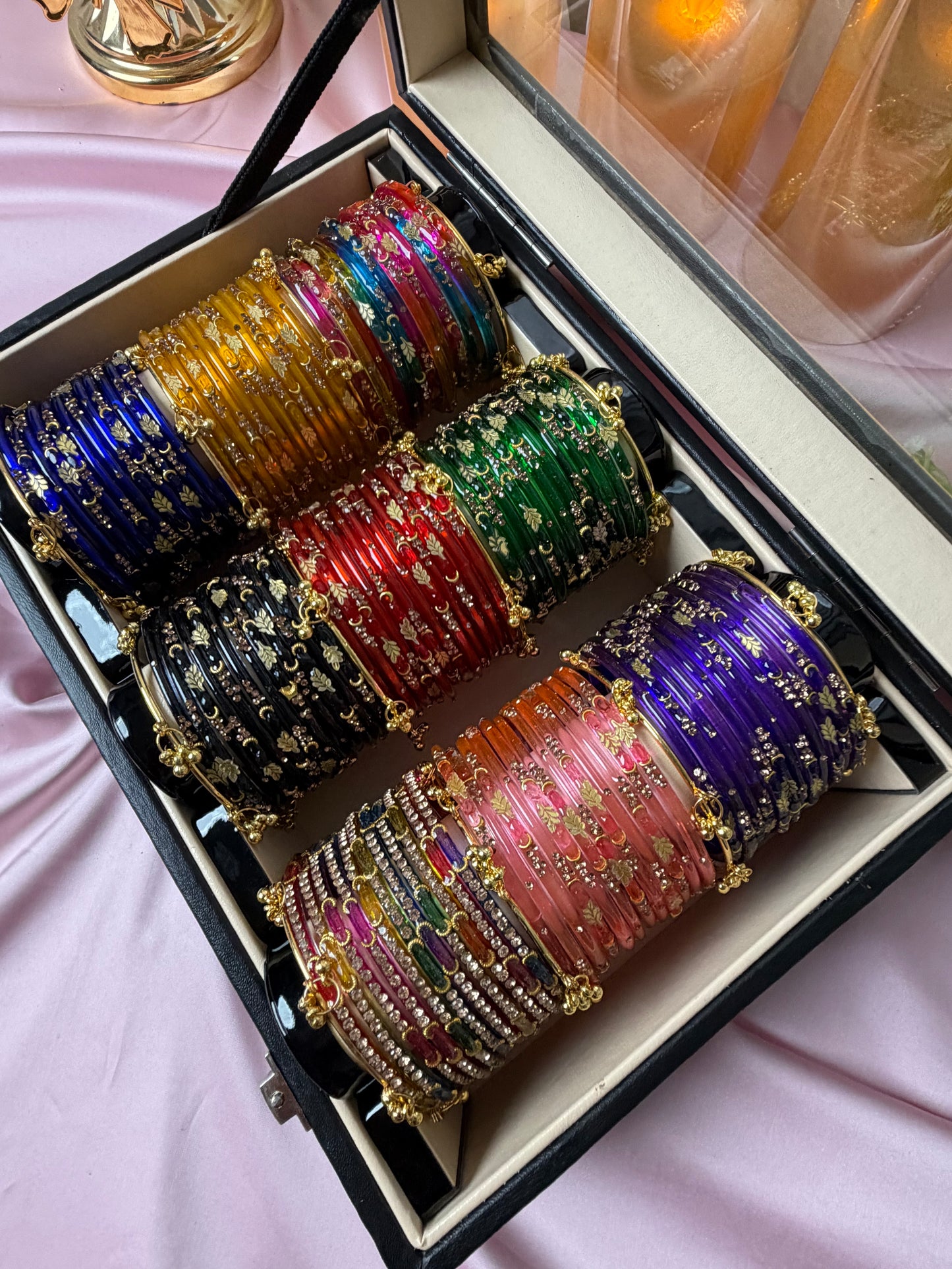 Luxury Kashmiri Bangles Gift Box 108 Pcs Bangles with 12 Pcs Ghungroo