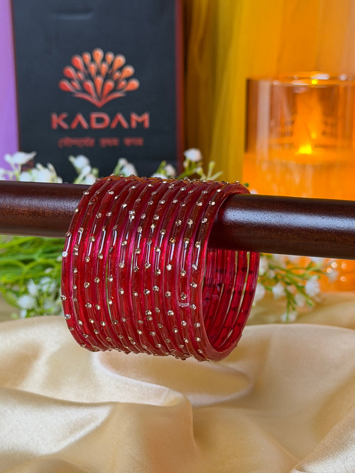 Kids Red Kashmiri Bangles