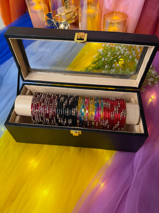 Premium 48-Piece Kashmiri Bangle Gift Box | Luxury Bangles Collection