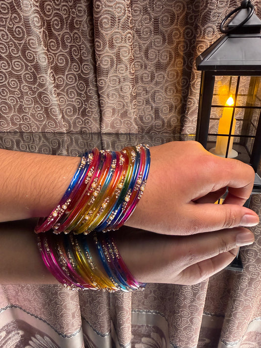 Kashmiri Multi Color Bangles Set