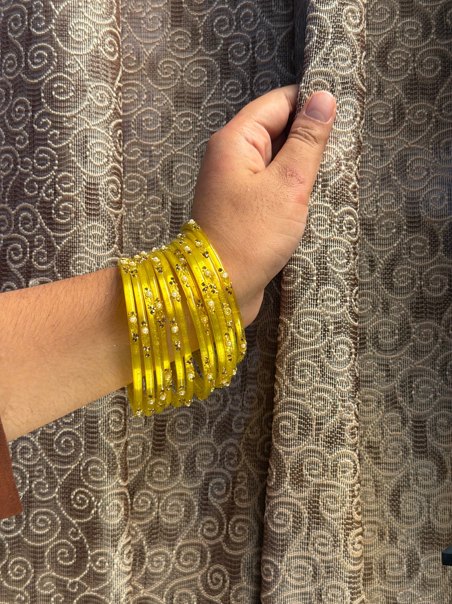 Kashmiri Yellow Bangles