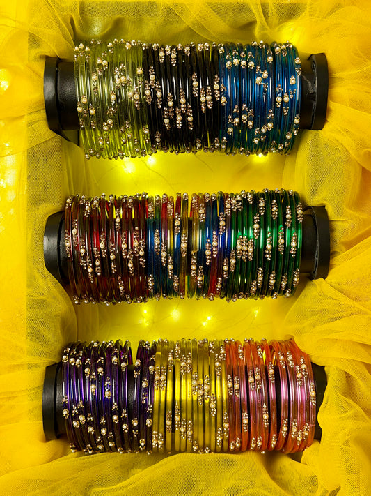 KADAM Khasmiri Jhumka Bangle Full Box with Box light Included – 9 Premium Bangle Sets