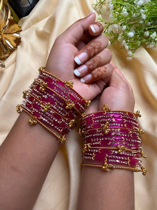 Kashmiri Dadima Ruby Royale Bangles