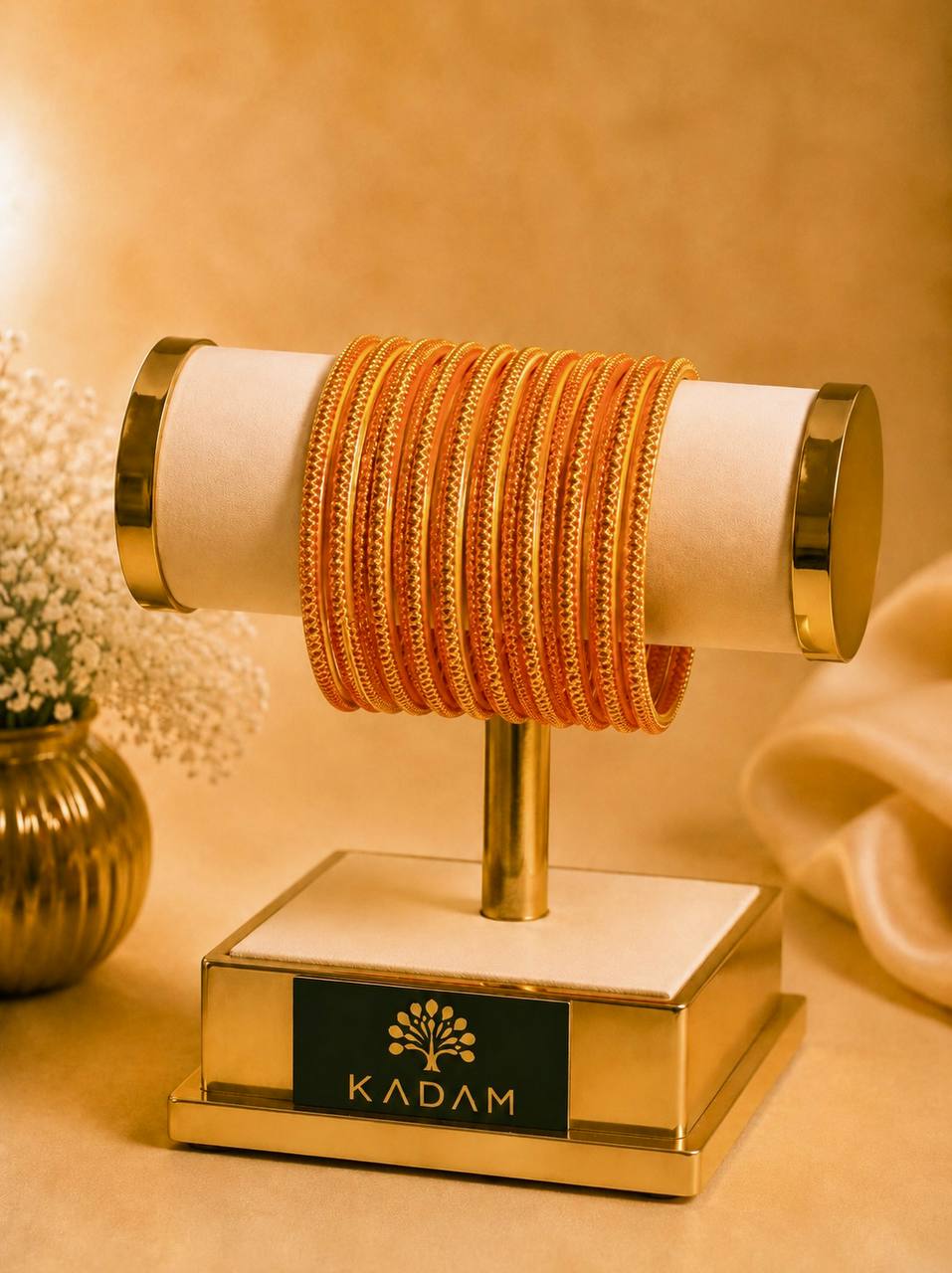 Metallic Glitte Yellow Bangles