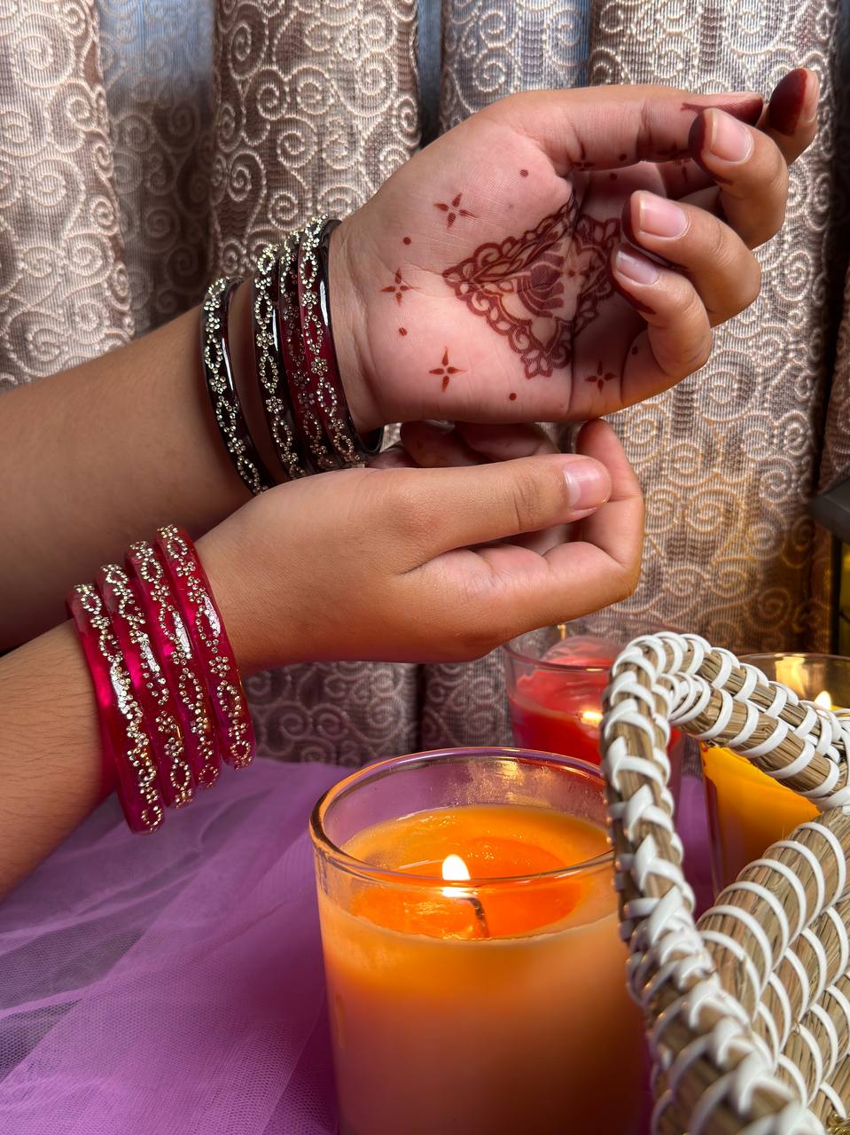 Ruby Stone Bangles