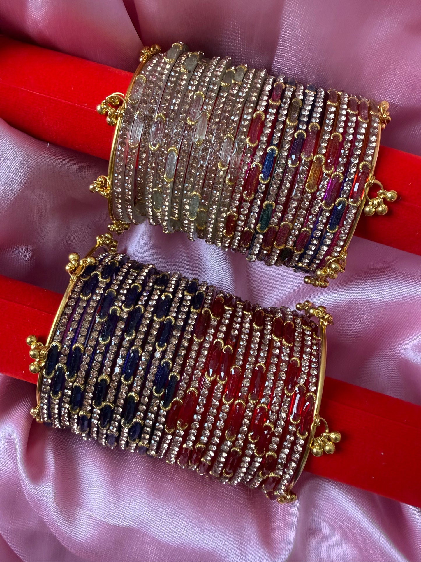 Dadima Kashmiri Bangles Combo – 48 Pcs Bangles with 4 Pcs Ghungroo