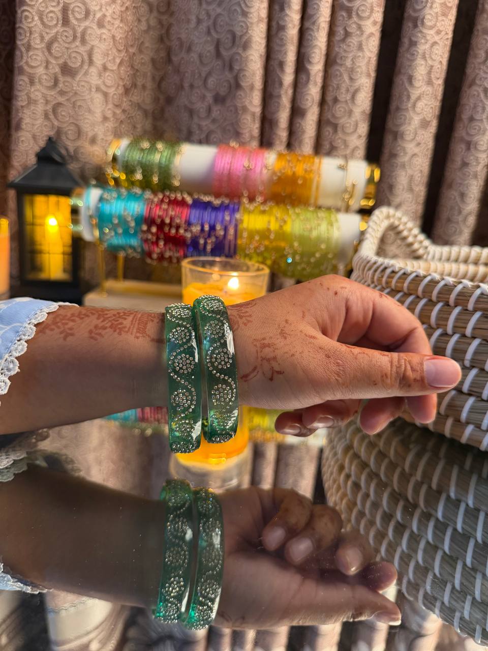 Light Green Stone Bangles