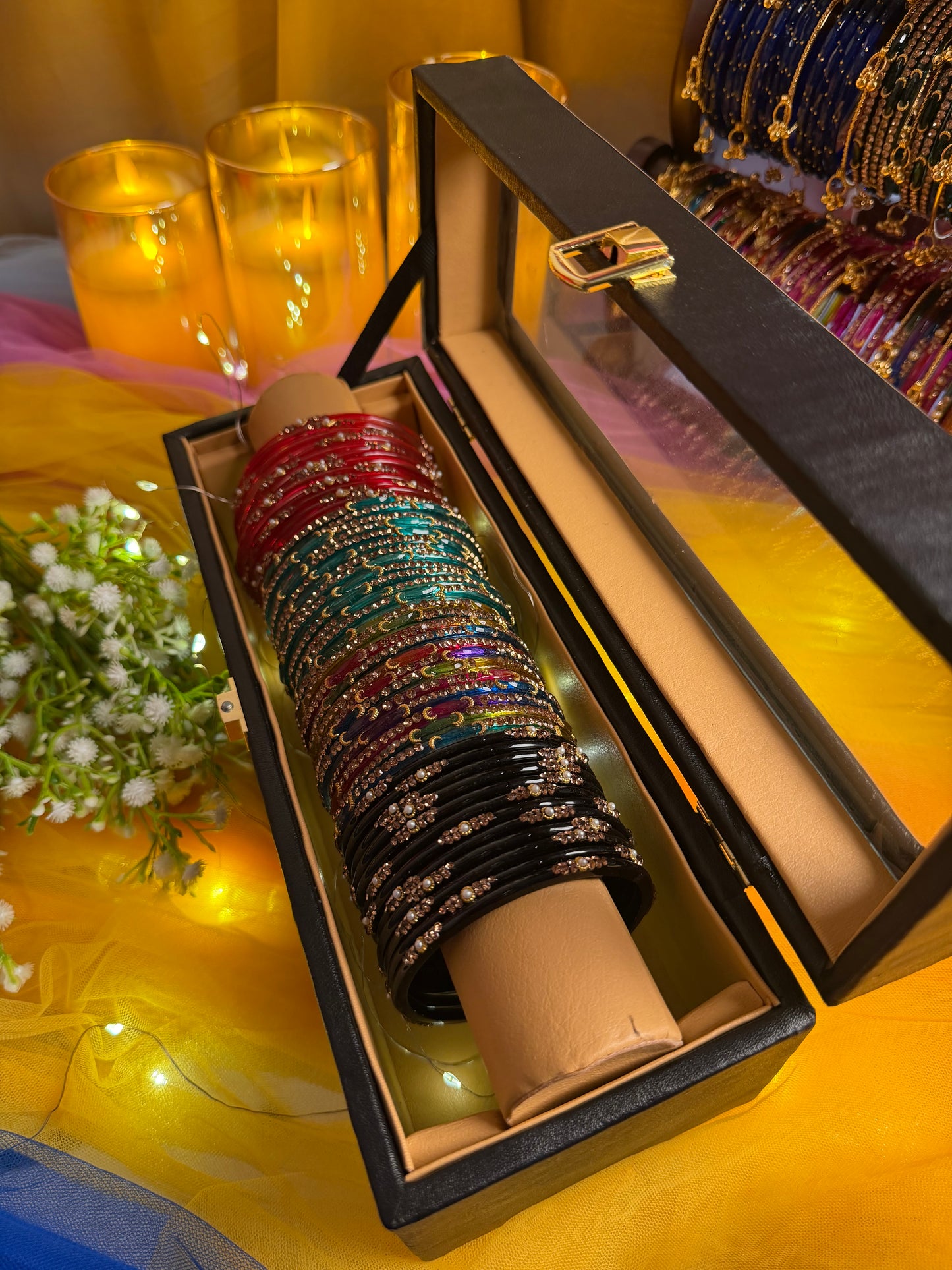 Premium 48-Piece Kashmiri Bangle Gift Box | Luxury Bangles Collection