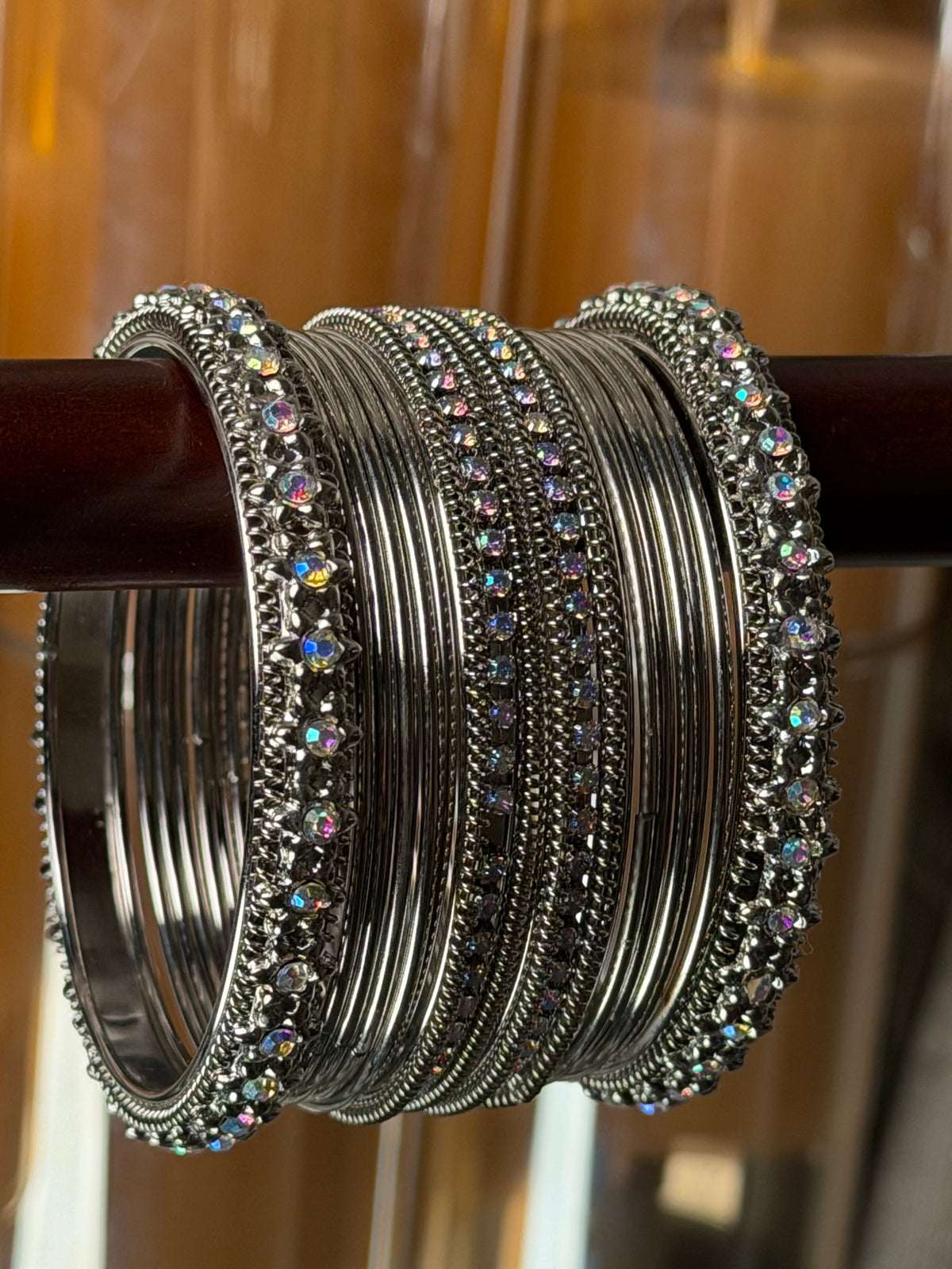 Aurora Metal Antique Gold Luxe Bangle Set