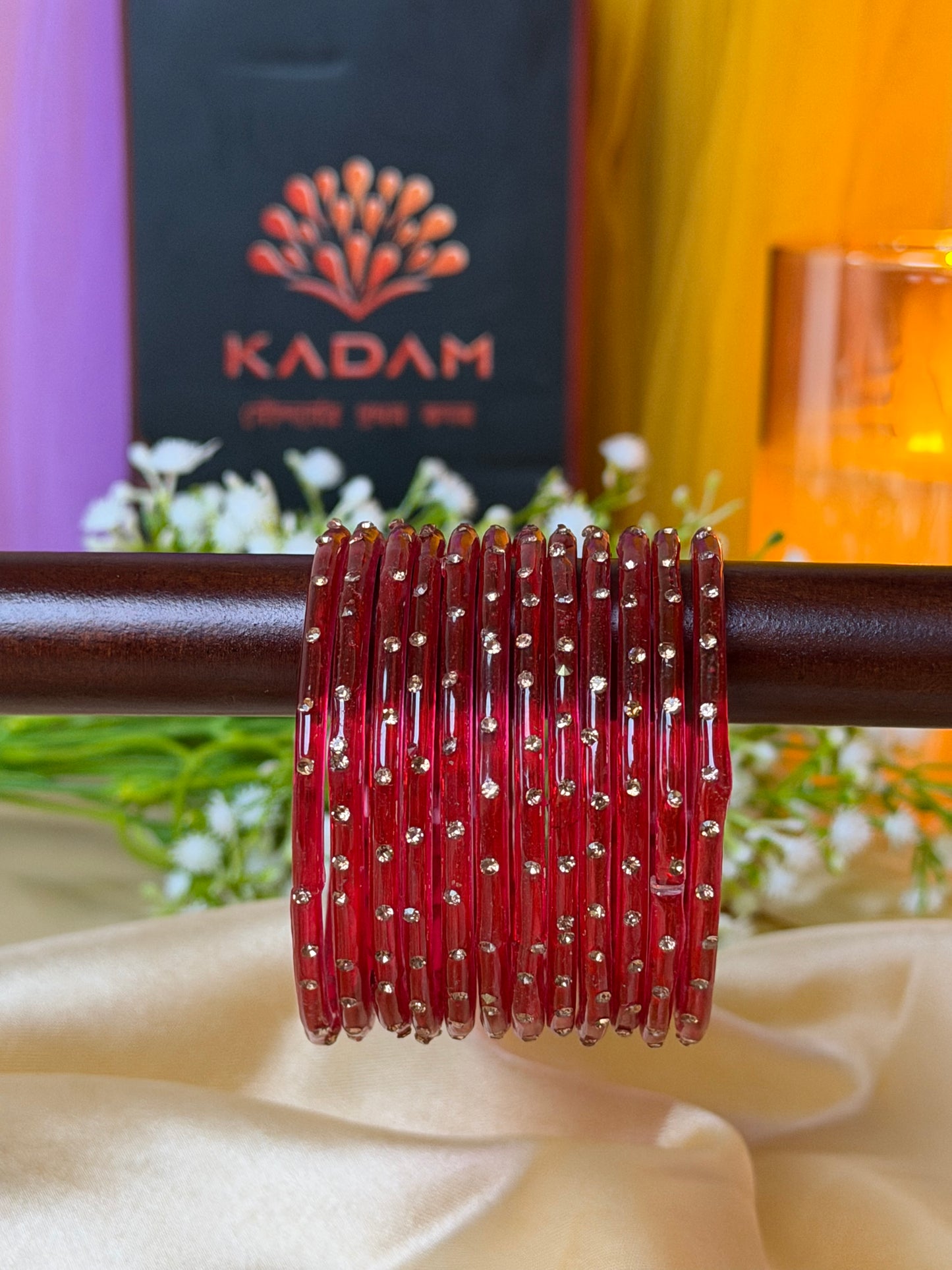 Kids Red Kashmiri Bangles