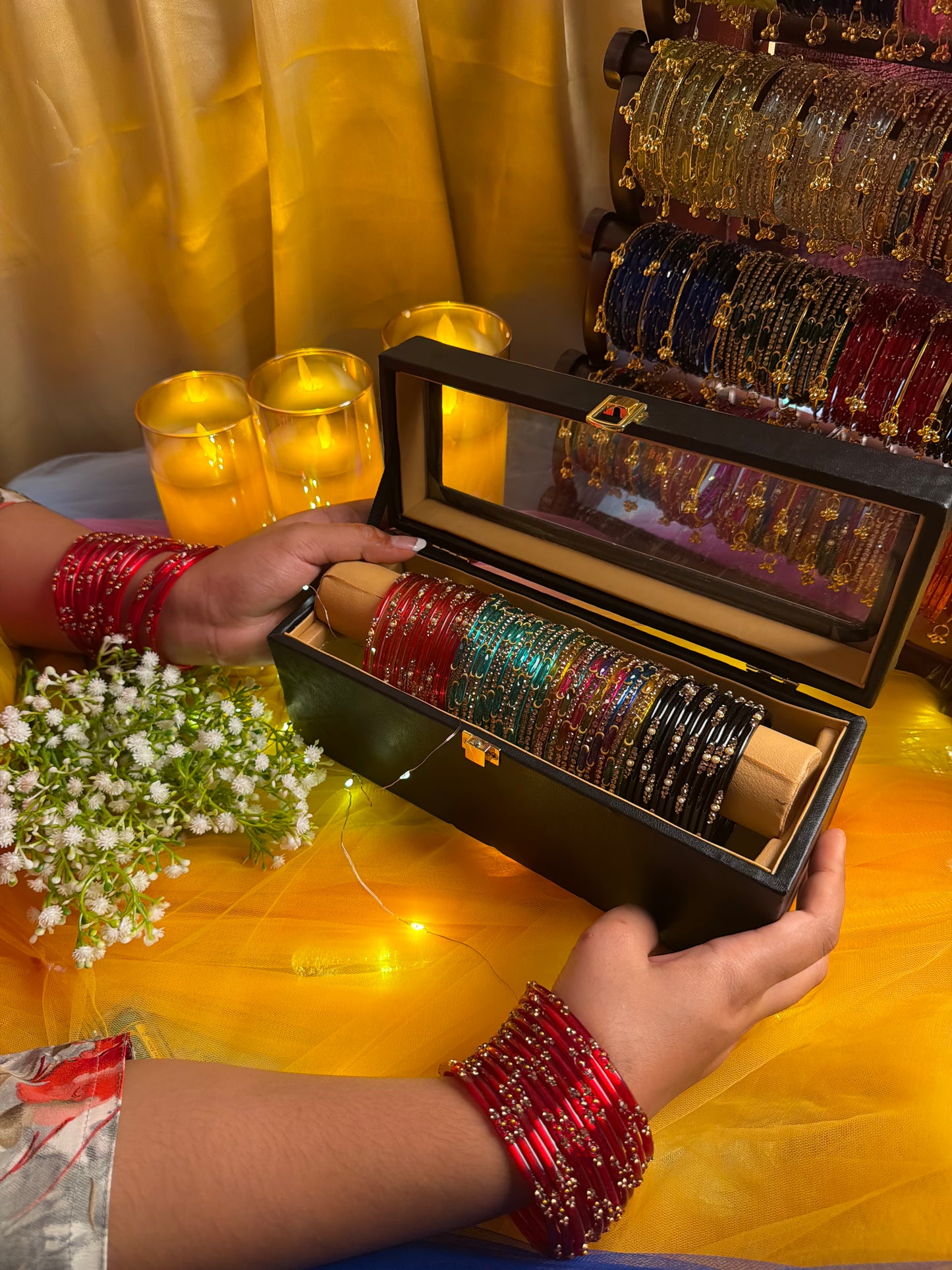 Premium 48-Piece Kashmiri Bangle Gift Box | Luxury Bangles Collection
