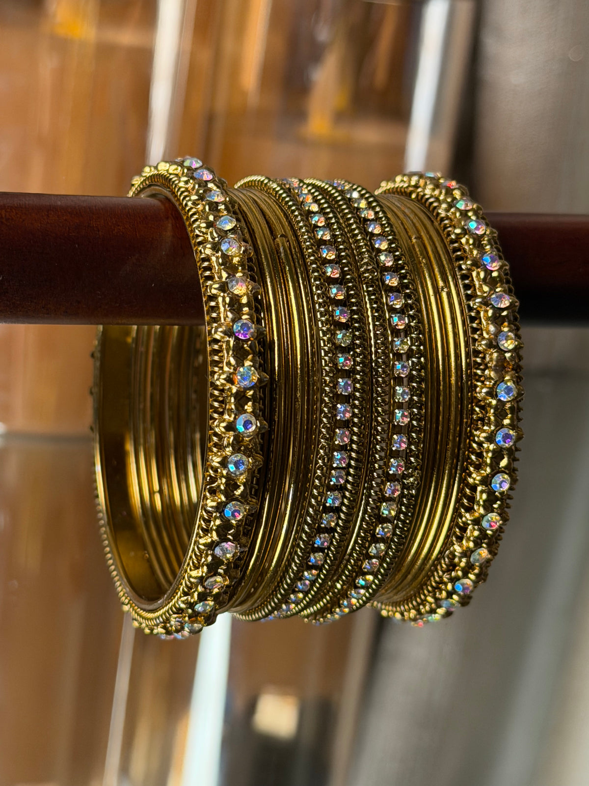 Aurora Metal Antique Gold Luxe Bangle