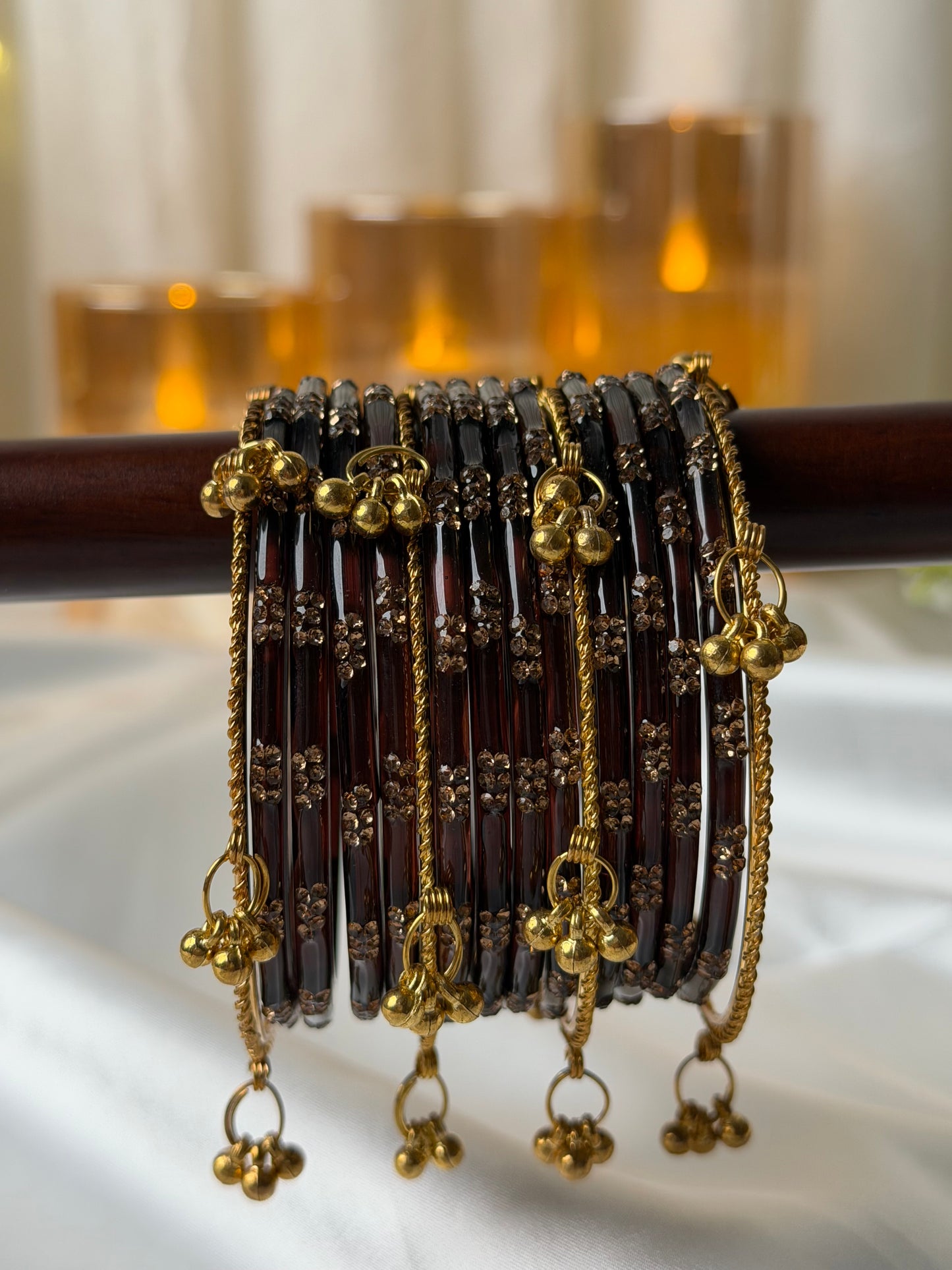 Festival Glow Wine Ghungroo Bangles – 24 Pcs Bangles + 8 Pcs Ghungroo