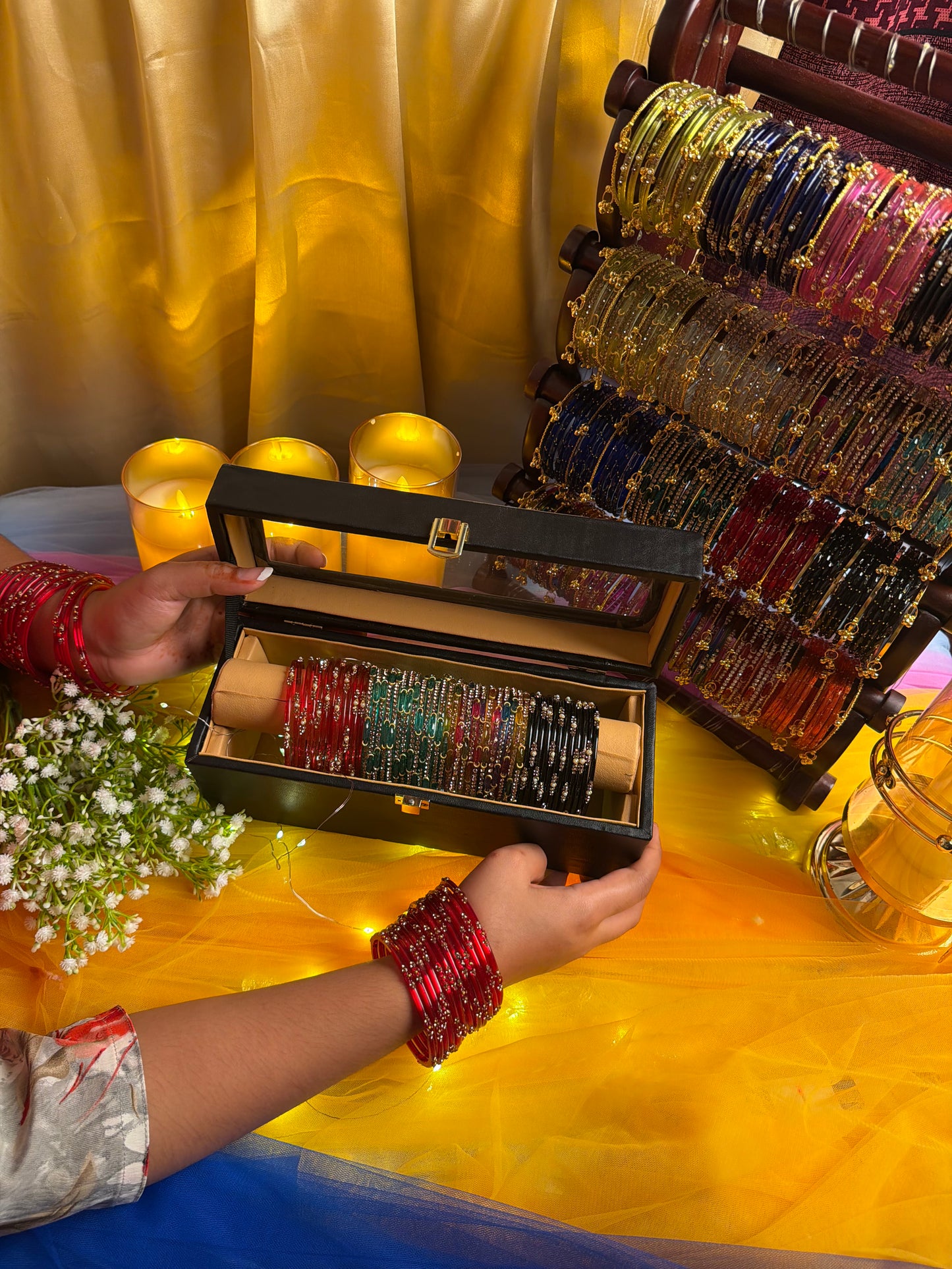 Premium 48-Piece Kashmiri Bangle Gift Box | Luxury Bangles Collection