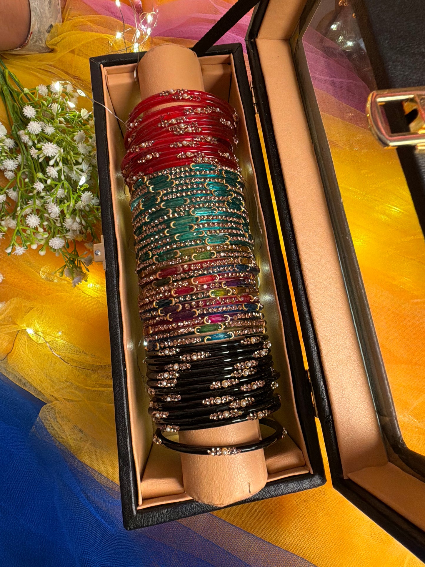 Premium 48-Piece Kashmiri Bangle Gift Box | Luxury Bangles Collection