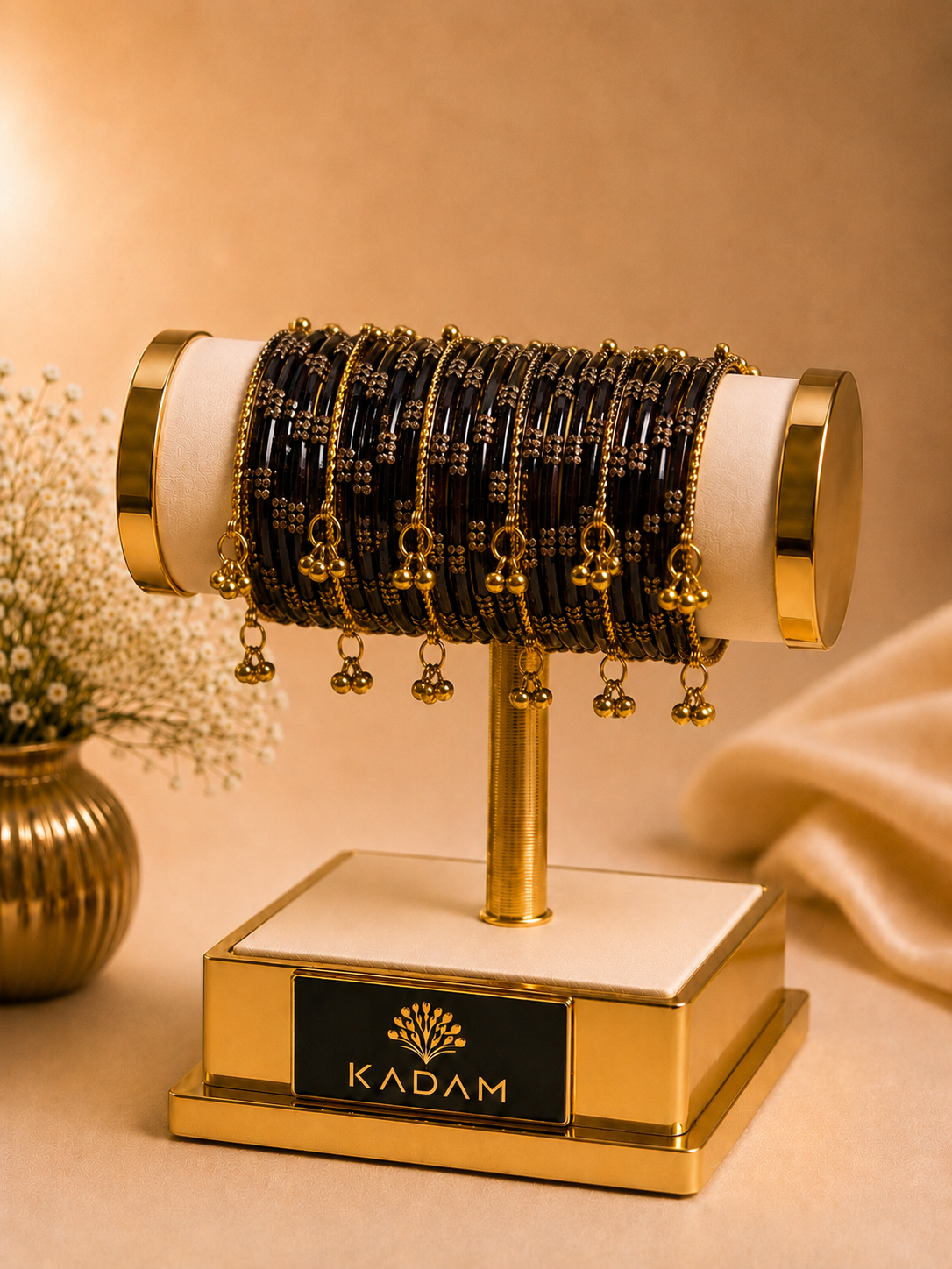 Festival Glow Wine Ghungroo Bangles – 24 Pcs Bangles + 8 Pcs Ghungroo