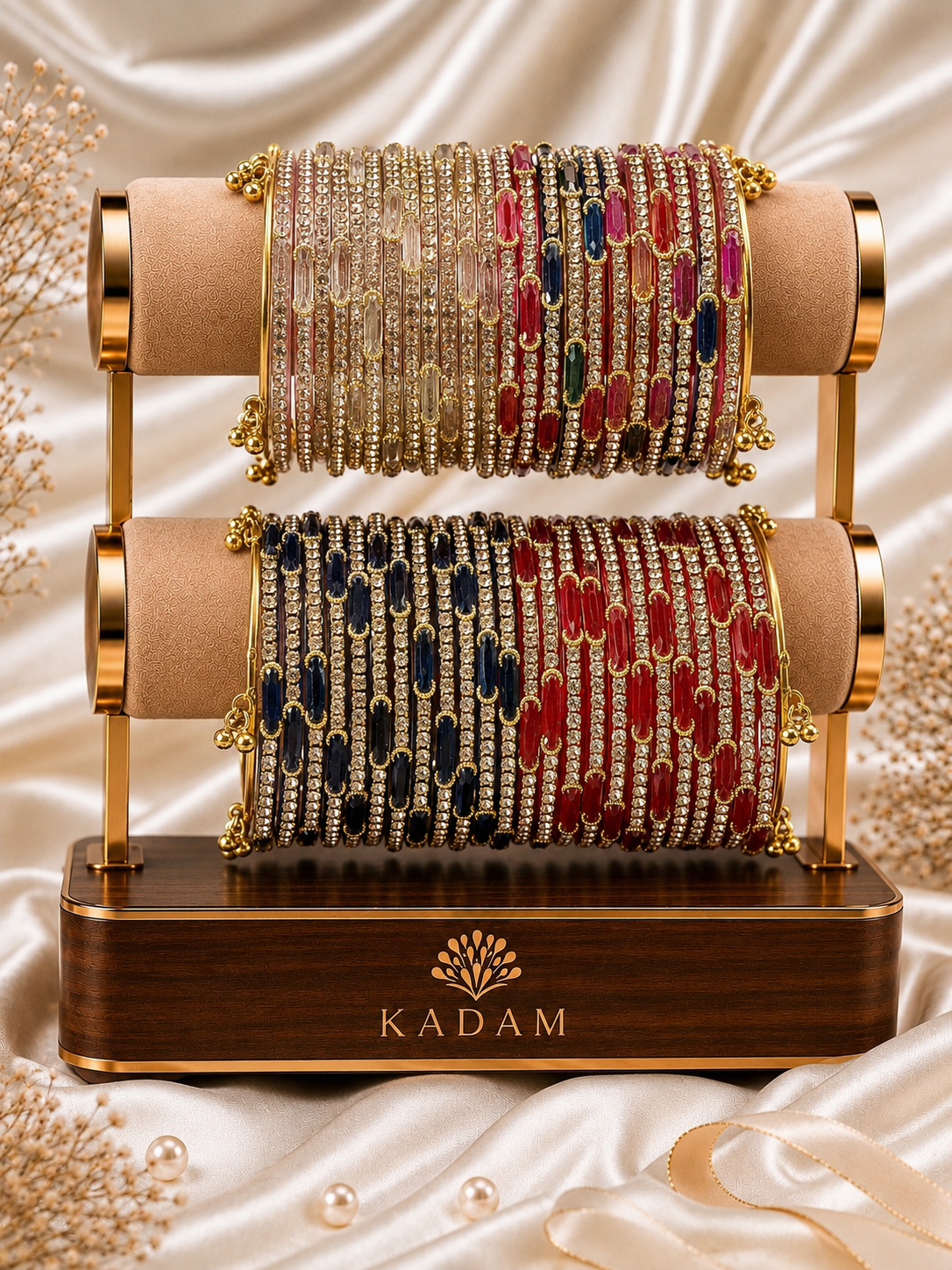 Dadima Kashmiri Bangles Combo – 48 Pcs Bangles with 4 Pcs Ghungroo
