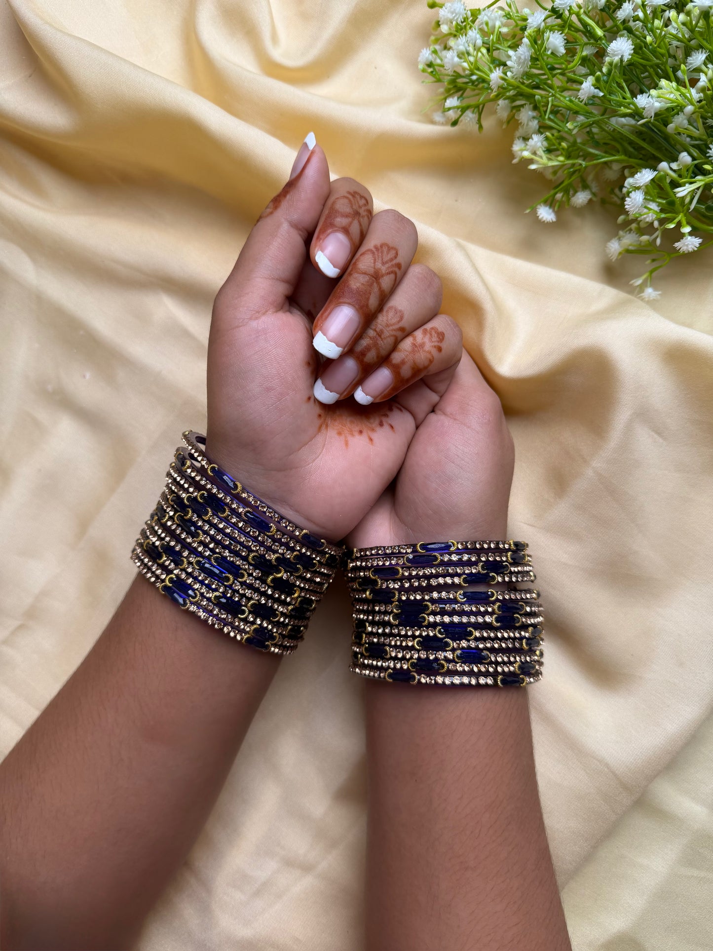 Kashmiri Dadima Royal Sapphire Blue Bangles