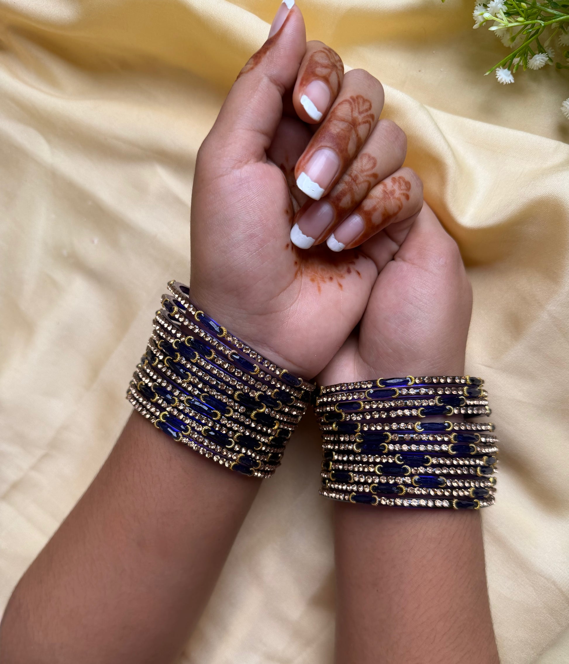 Kashmiri Dadima Royal Sapphire Blue Bangles