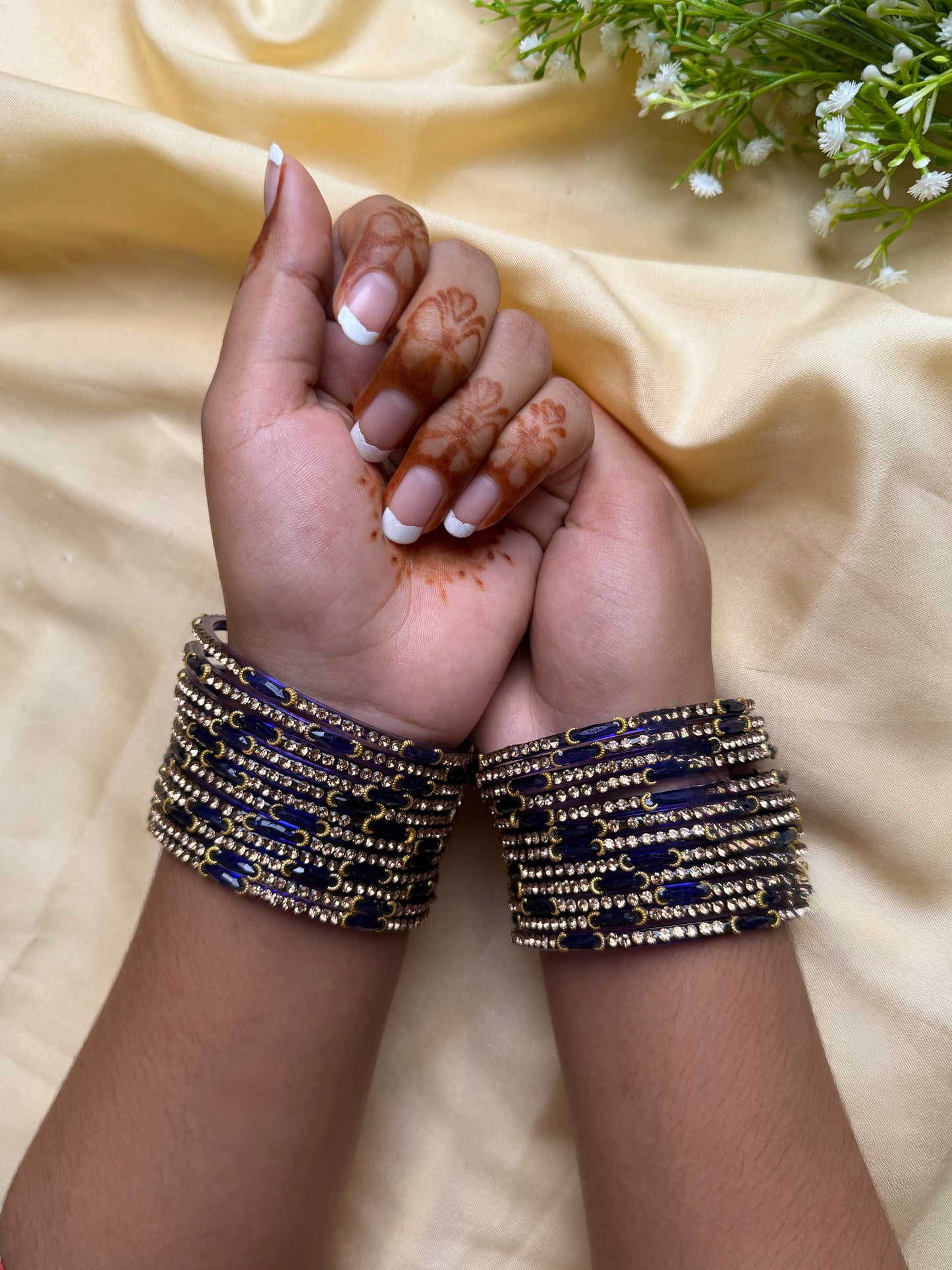 Kashmiri Dadima Royal Sapphire Blue Bangles