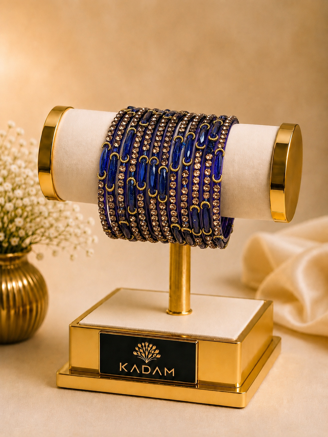 Kashmiri Dadima Royal Sapphire Blue Bangles