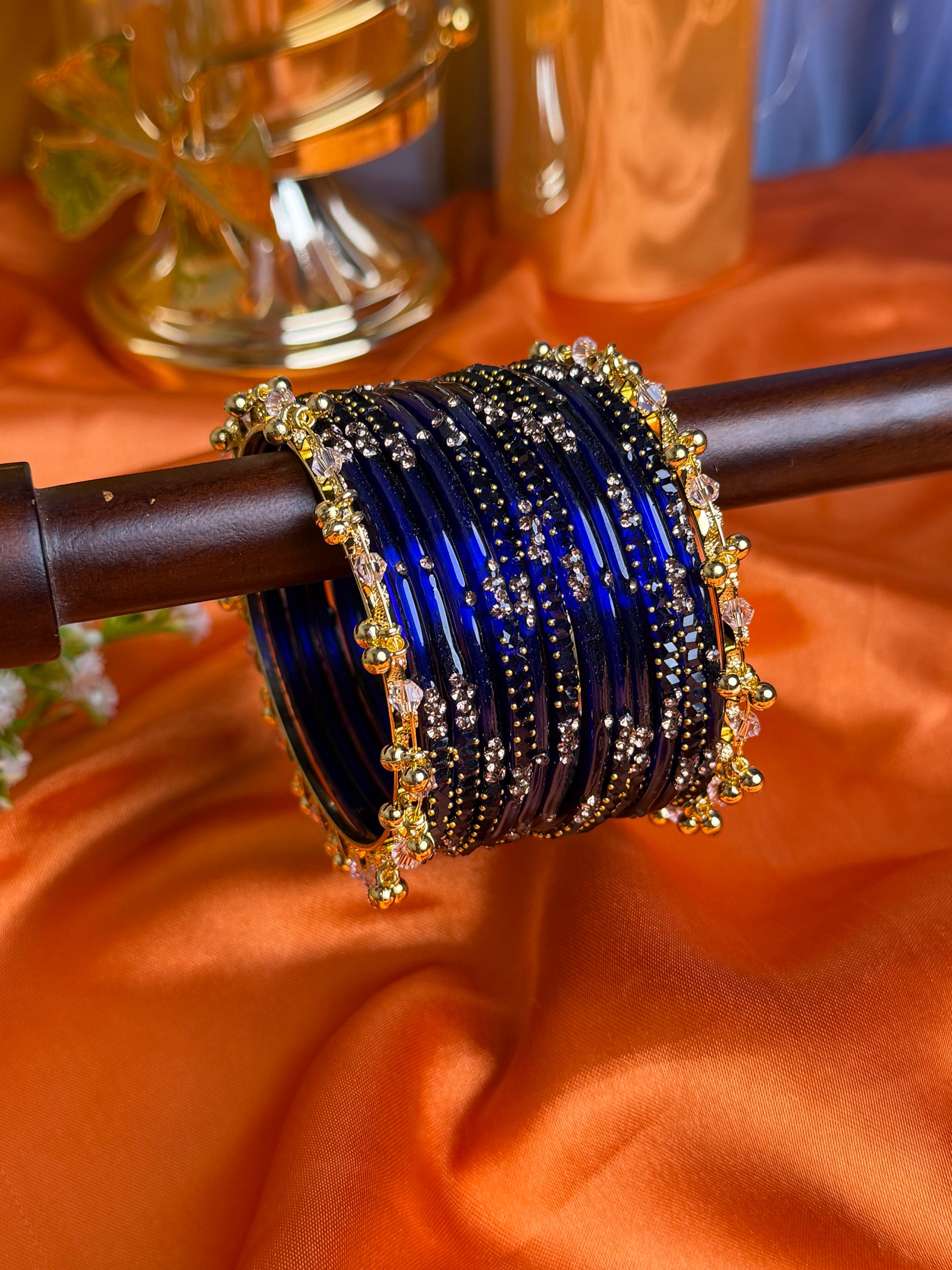 Kashmiri Deep Royal Blue Bangles.