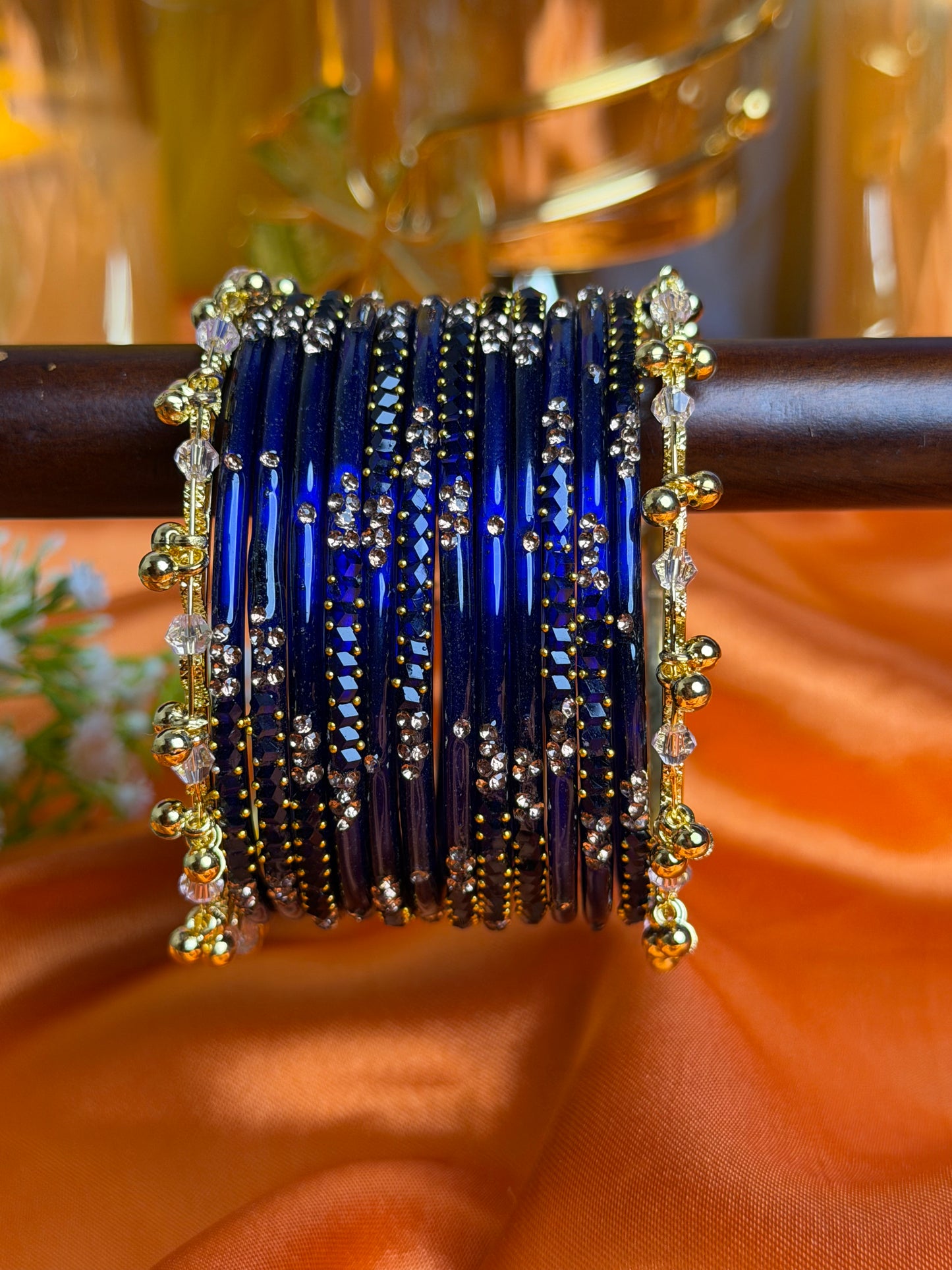 Kashmiri Deep Royal Blue Bangles.