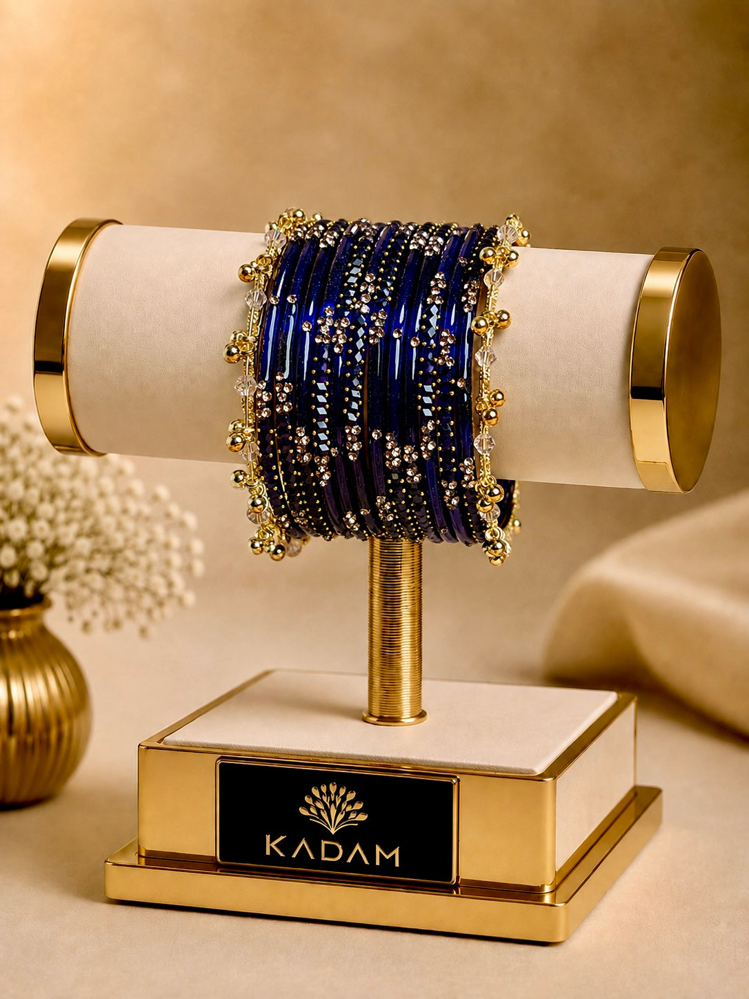 Kashmiri Deep Royal Blue Bangles.