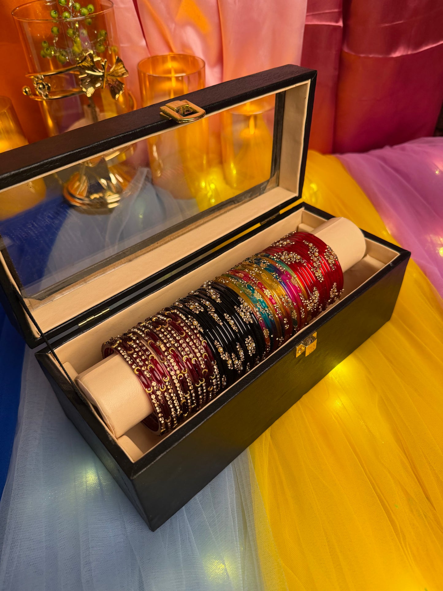 Premium 48-Piece Kashmiri Bangle Gift Box | Luxury Bangles Collection (Box included )
