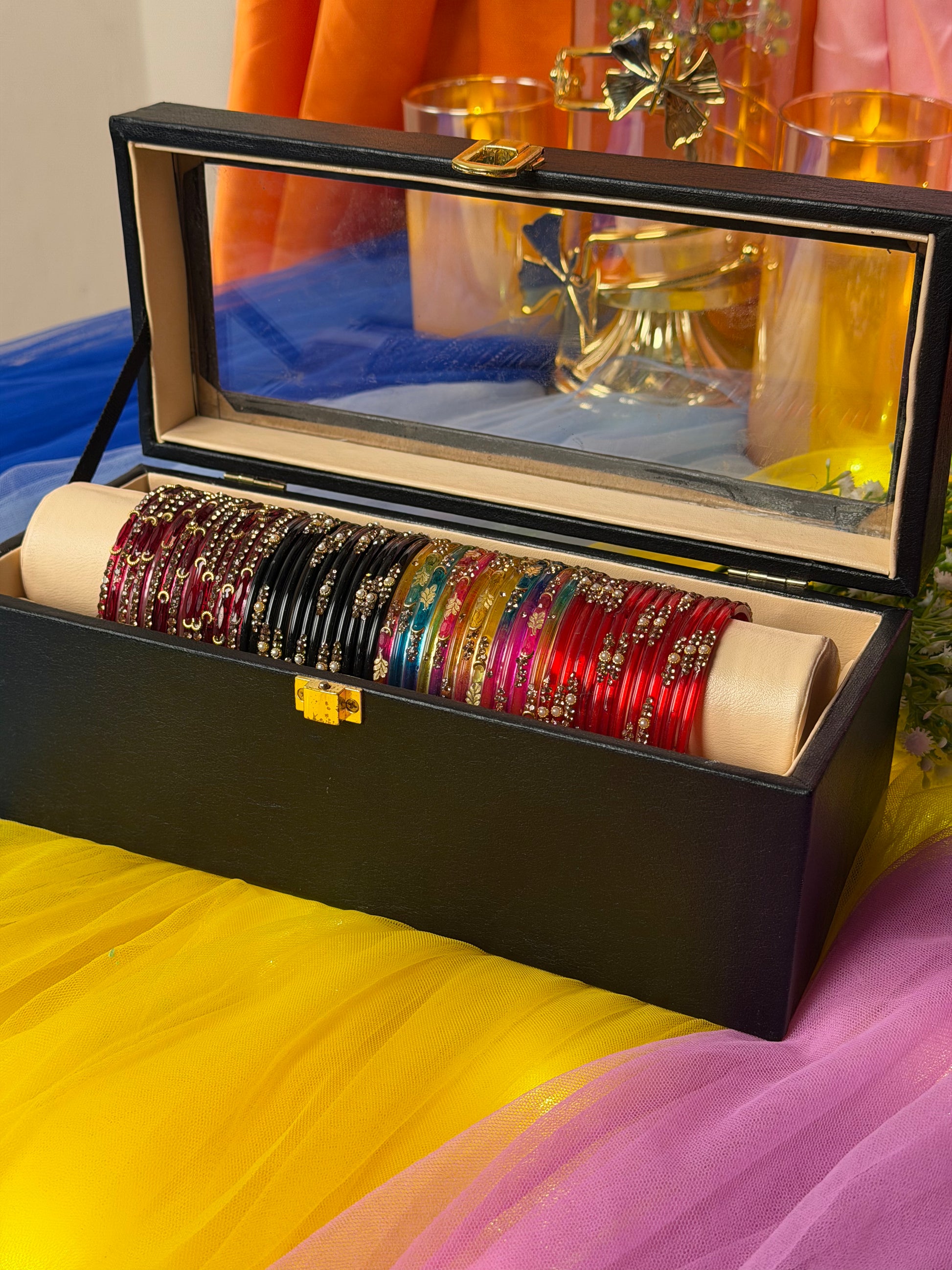 Premium 48-Piece Kashmiri Bangle Gift Box | Luxury Bangles Collection (Box included )
