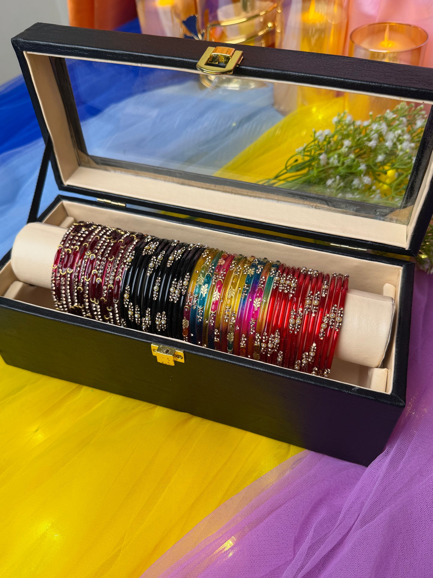 Premium 48-Piece Kashmiri Bangle Gift Box | Luxury Bangles Collection (Box included )