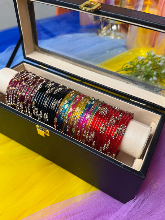Premium 48-Piece Kashmiri Bangle Gift Box | Luxury Bangles Collection