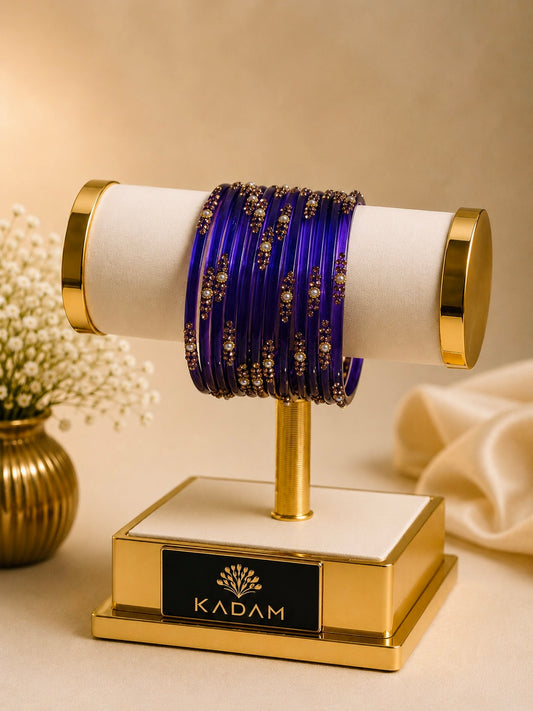 Kashmiri  Purple Bangles Set