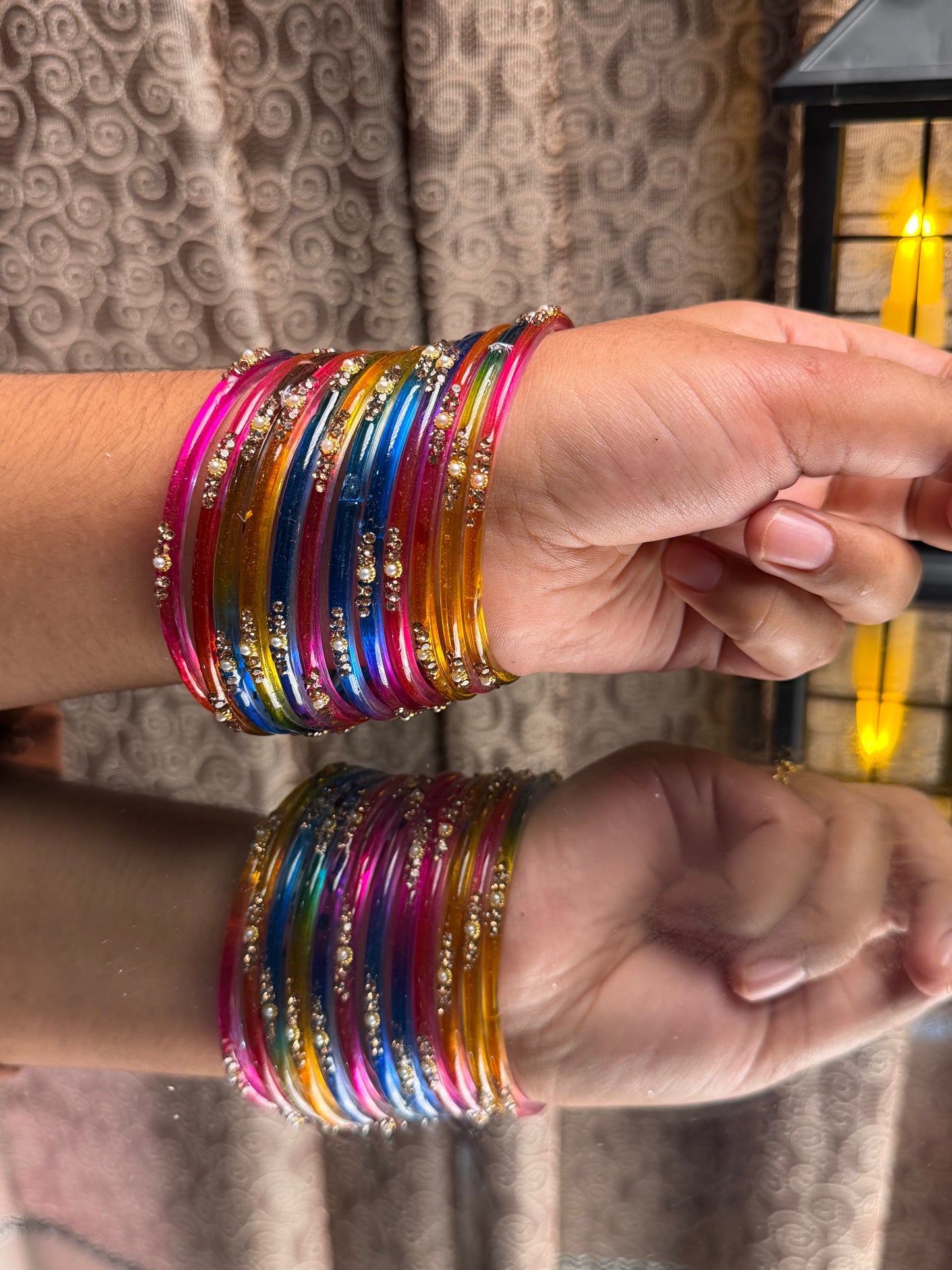 Kashmiri Multi Color Bangles Set