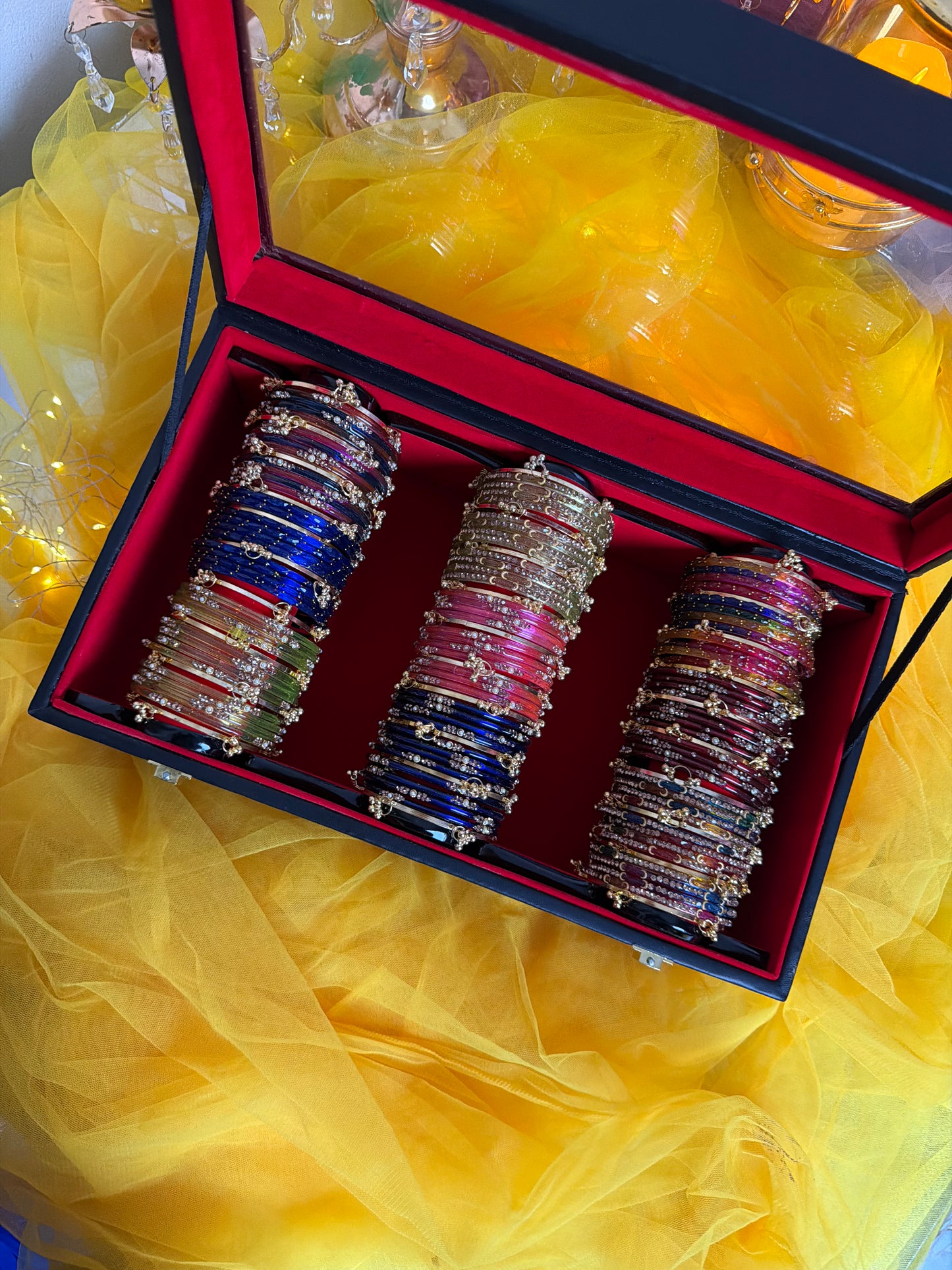 KADAM Khasmiri Jhumka Bangle Full Box with Box – 9 Premium Bangle Sets