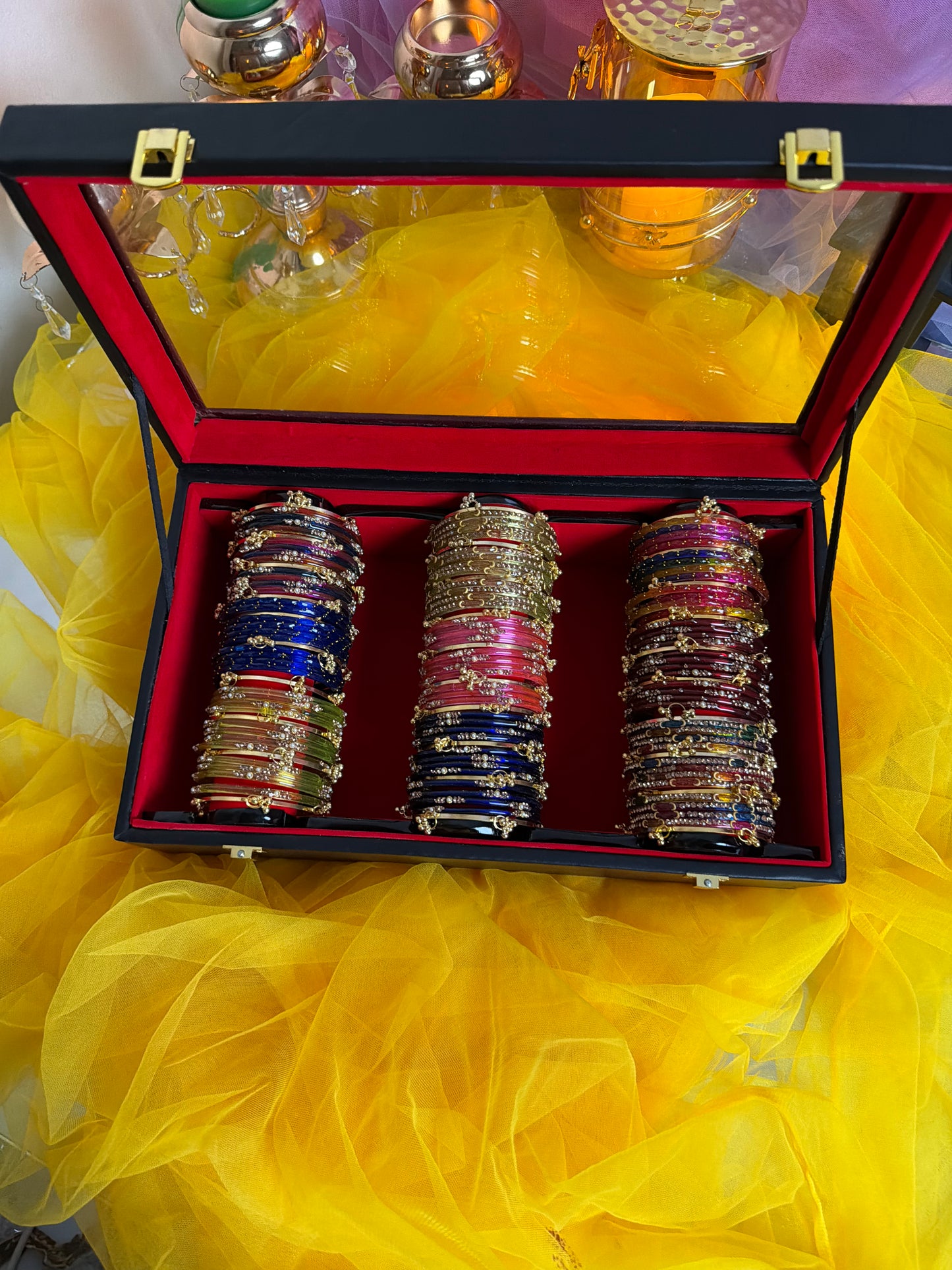KADAM Khasmiri Jhumka Bangle Full Box with Box – 9 Premium Bangle Sets