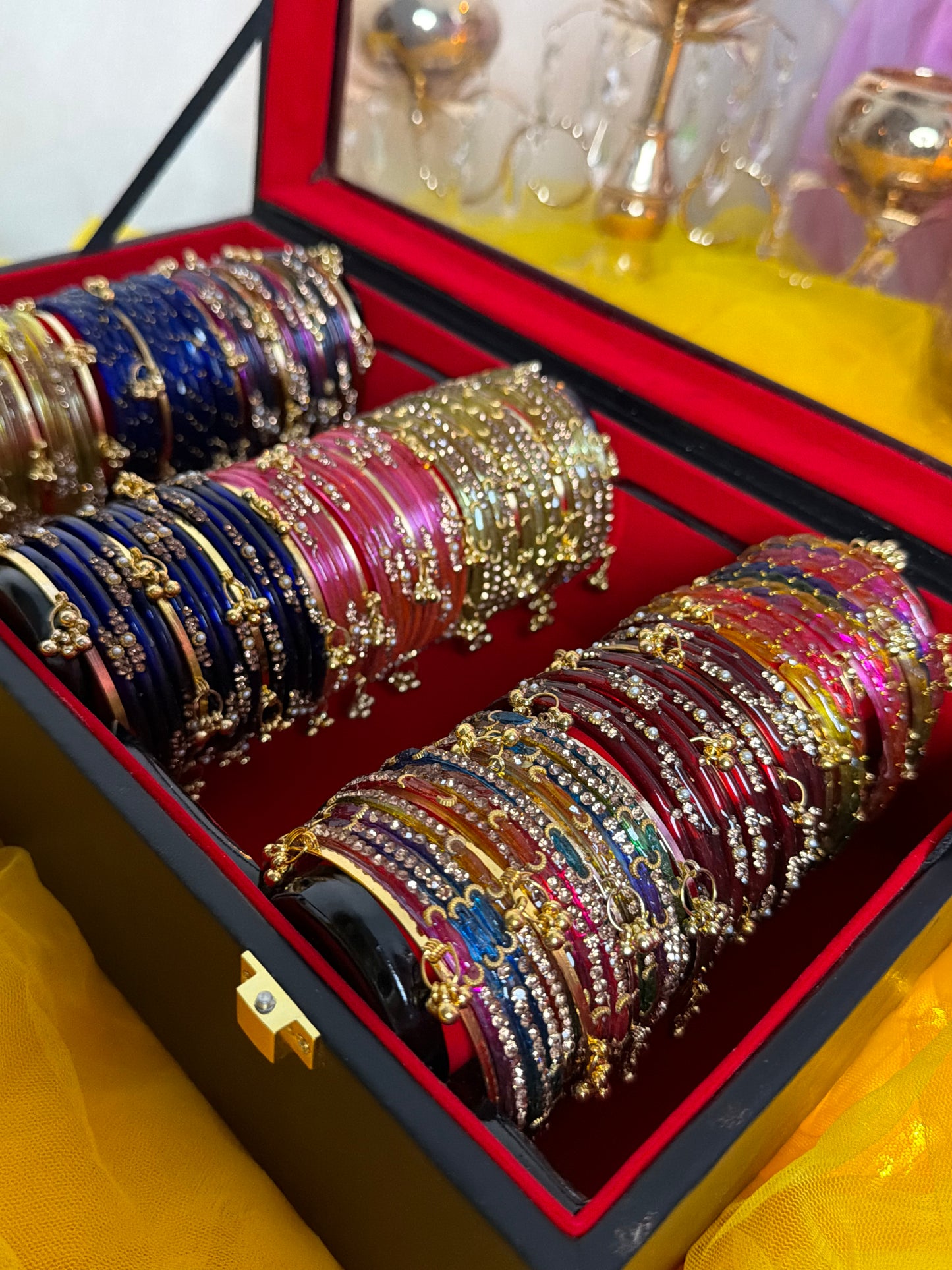 KADAM Khasmiri Jhumka Bangle Full Box with Box – 9 Premium Bangle Sets