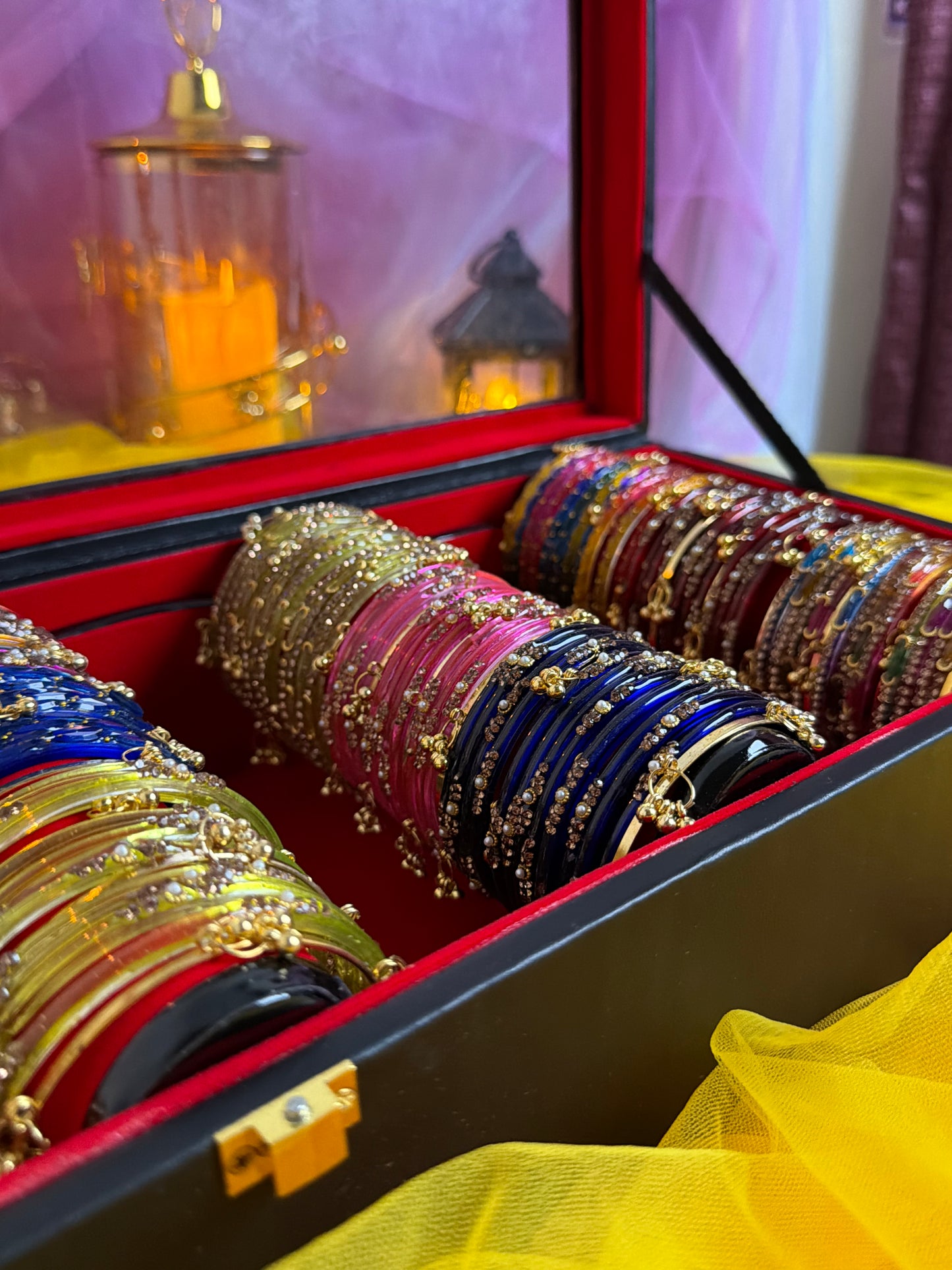 KADAM Khasmiri Jhumka Bangle Full Box with Box – 9 Premium Bangle Sets