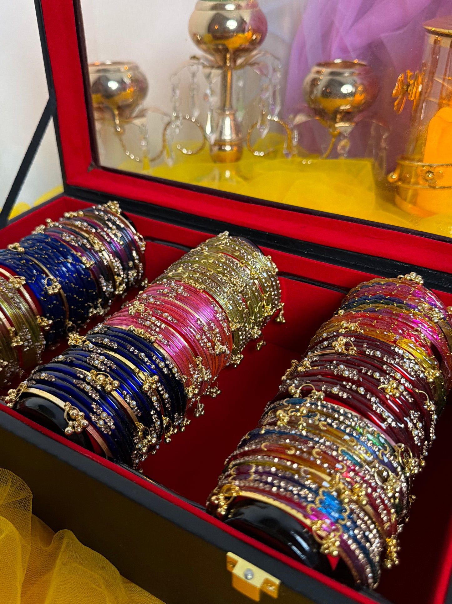 KADAM Khasmiri Jhumka Bangle Full Box with Box – 9 Premium Bangle Sets