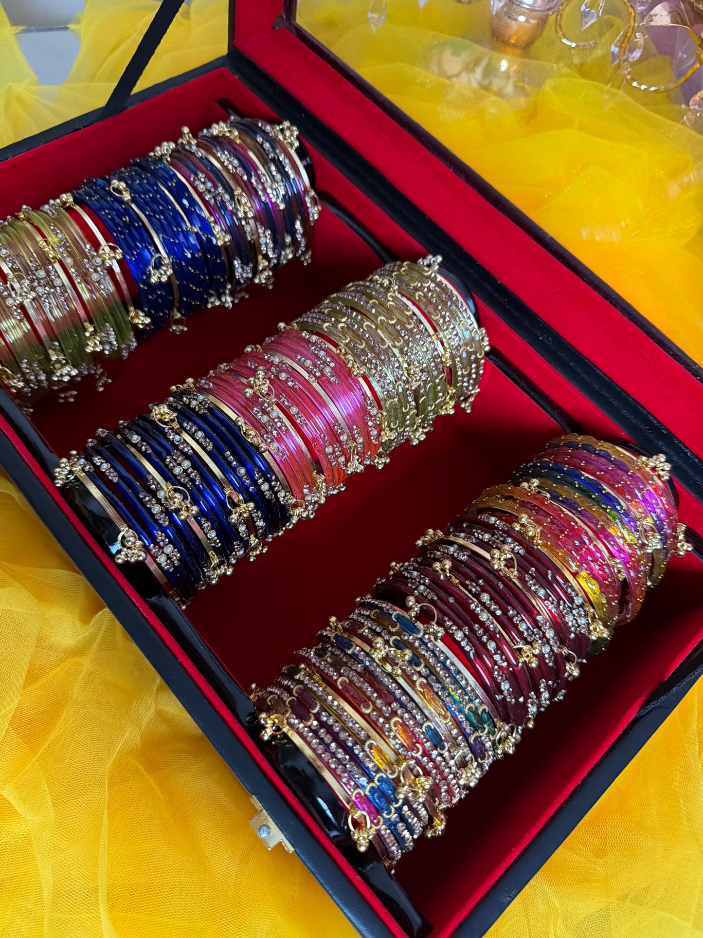 KADAM Khasmiri Jhumka Bangle Full Box with Box – 9 Premium Bangle Sets