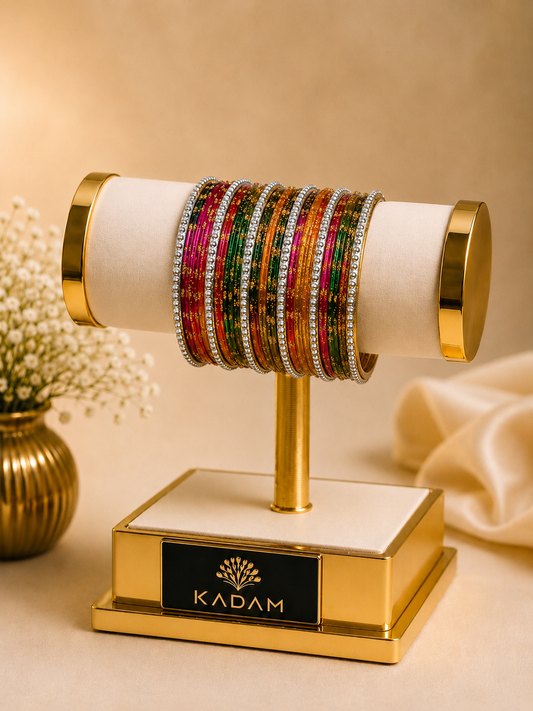 Acrylic Royal Rainbow Glitter Bangles