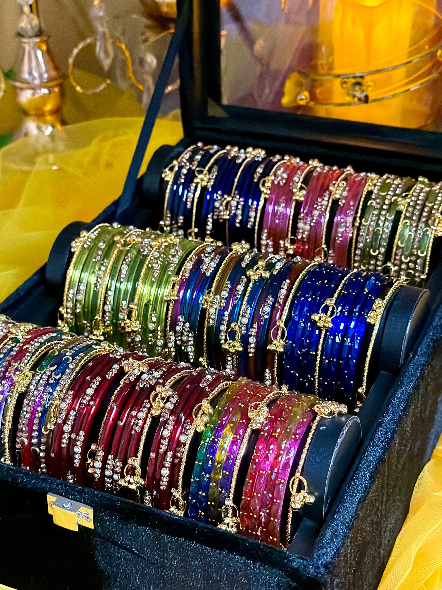 KADAM Khasmiri Jhumka Bangle Full Box with Box – 9 Premium Bangle Sets