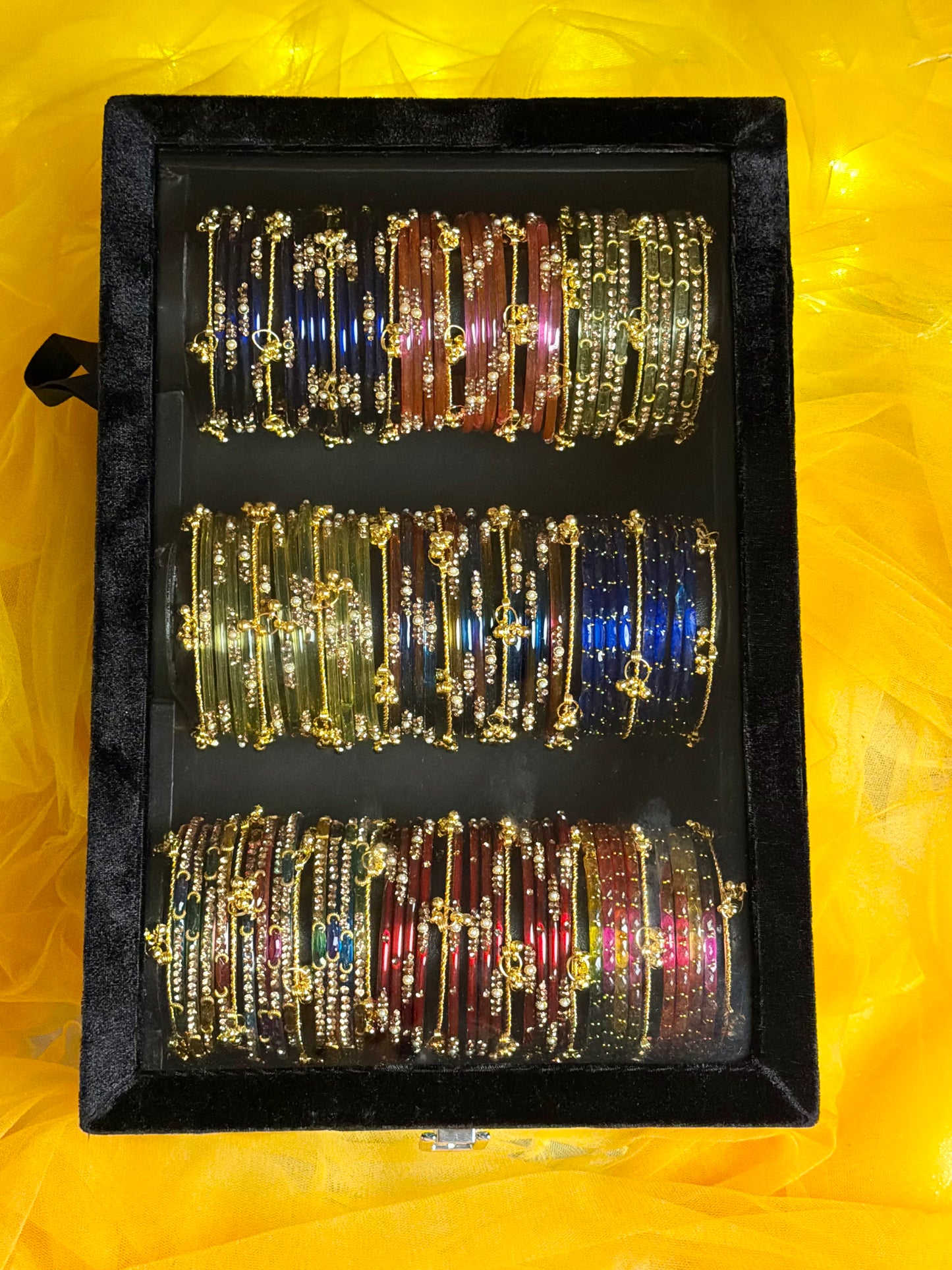 KADAM Khasmiri Jhumka Bangle Full Box with Box – 9 Premium Bangle Sets
