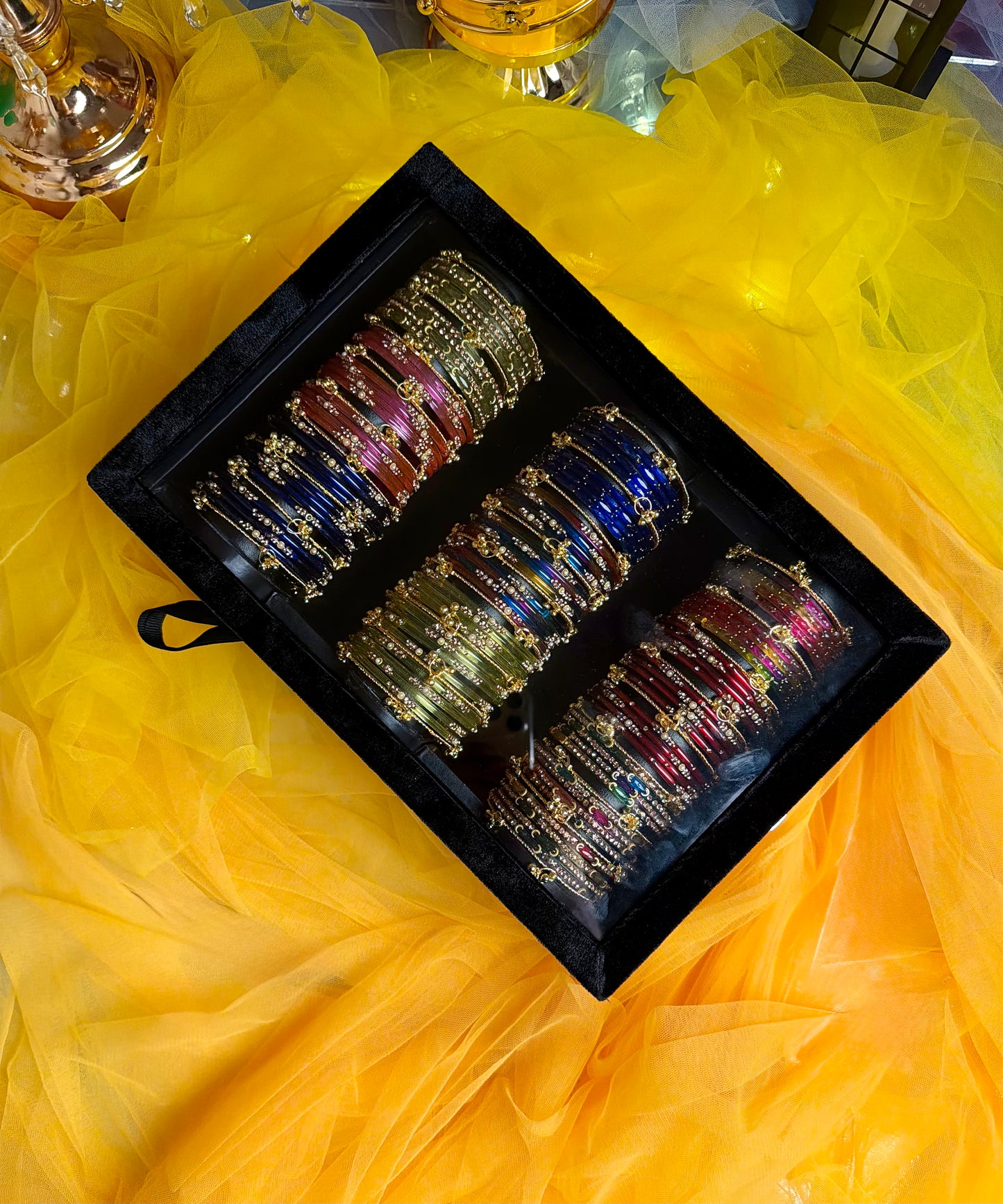 KADAM Khasmiri Jhumka Bangle Full Box with Box – 9 Premium Bangle Sets