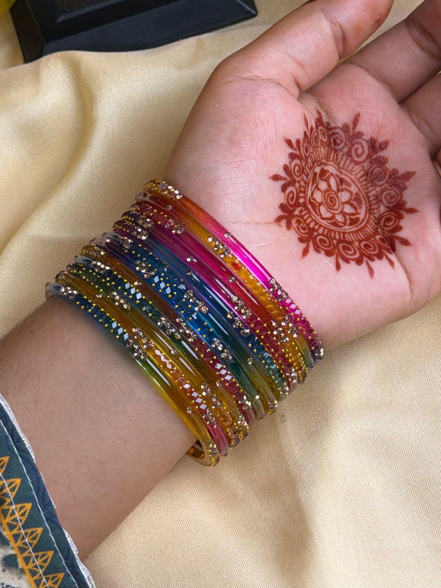 Kashmiri  Multicolor Festival Glow Bangles