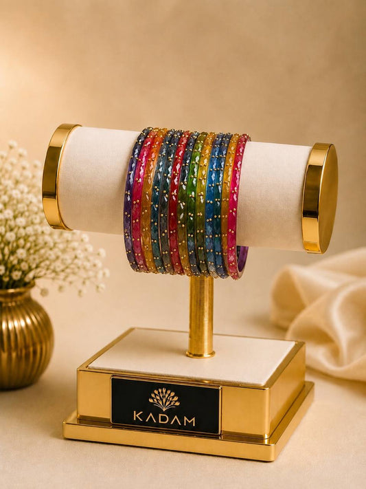 Kashmiri raindrop multicolor bangles