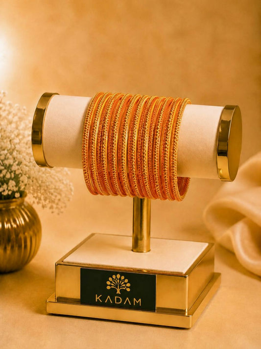 Metallic Glitte Yellow Bangles
