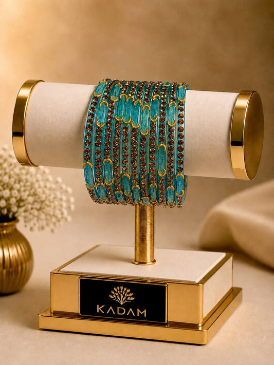 Kashmiri Dadima Sky Blue Bangles