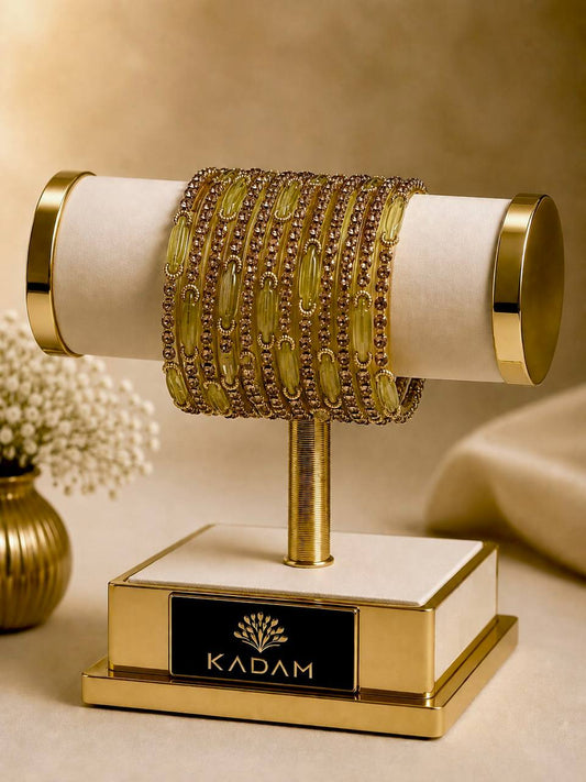 Kashmiri Dadima Light Olive Green Bangles