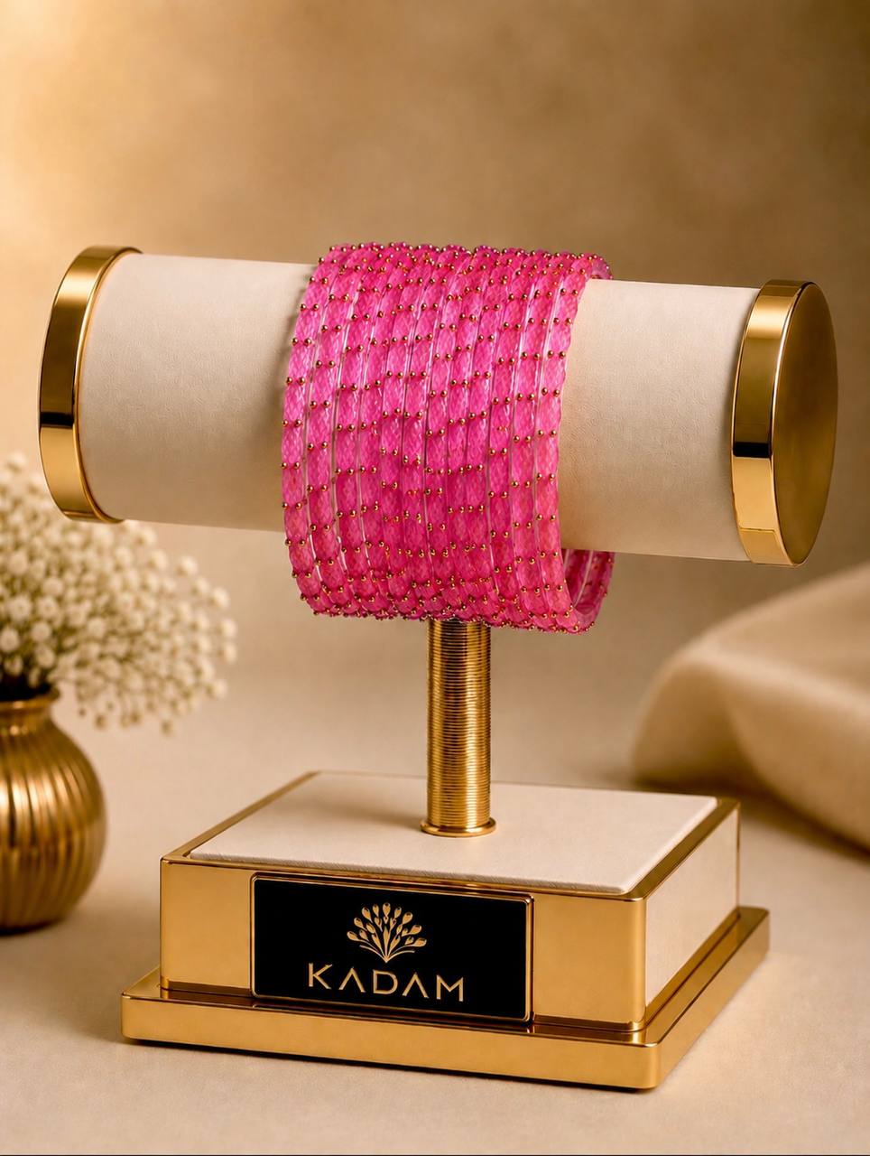 Kashmiri Raindrop Pink Bangles